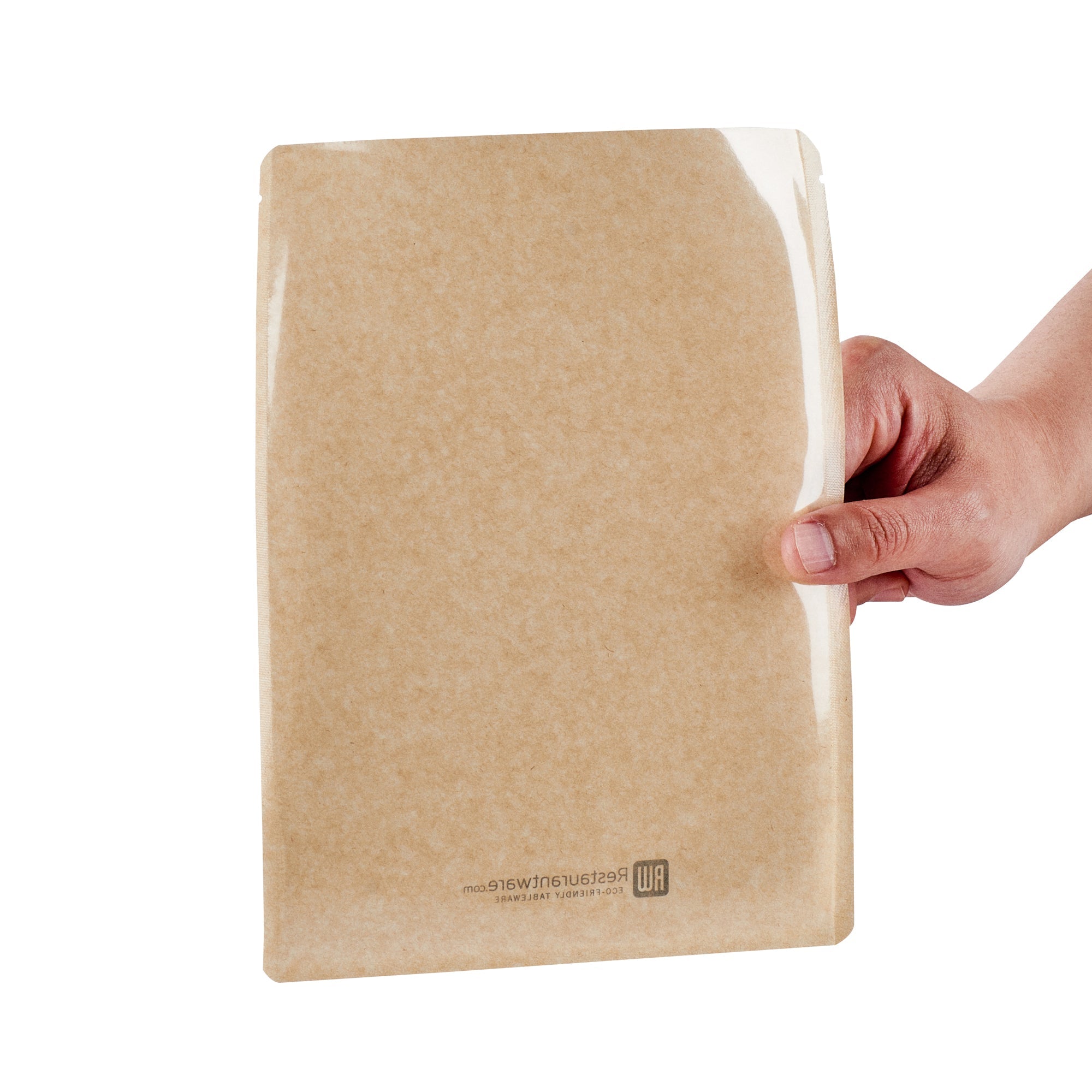Bag Tek Kraft Plastic Medium Sandwich and Snack Bag - Heat Sealable - 8 3/4" x 6 1/2" - 100 count box