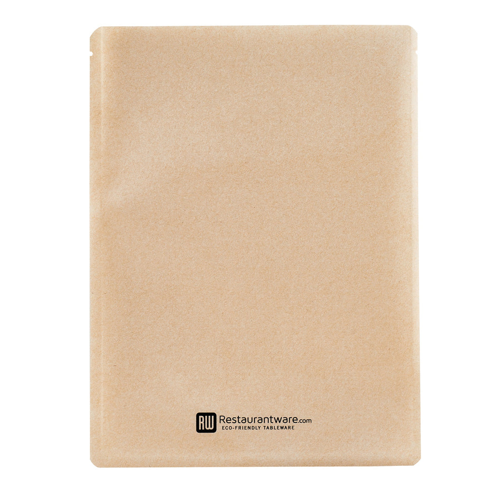 Bag Tek Kraft Plastic Medium Sandwich and Snack Bag - Heat Sealable - 8 3/4" x 6 1/2" - 100 count box