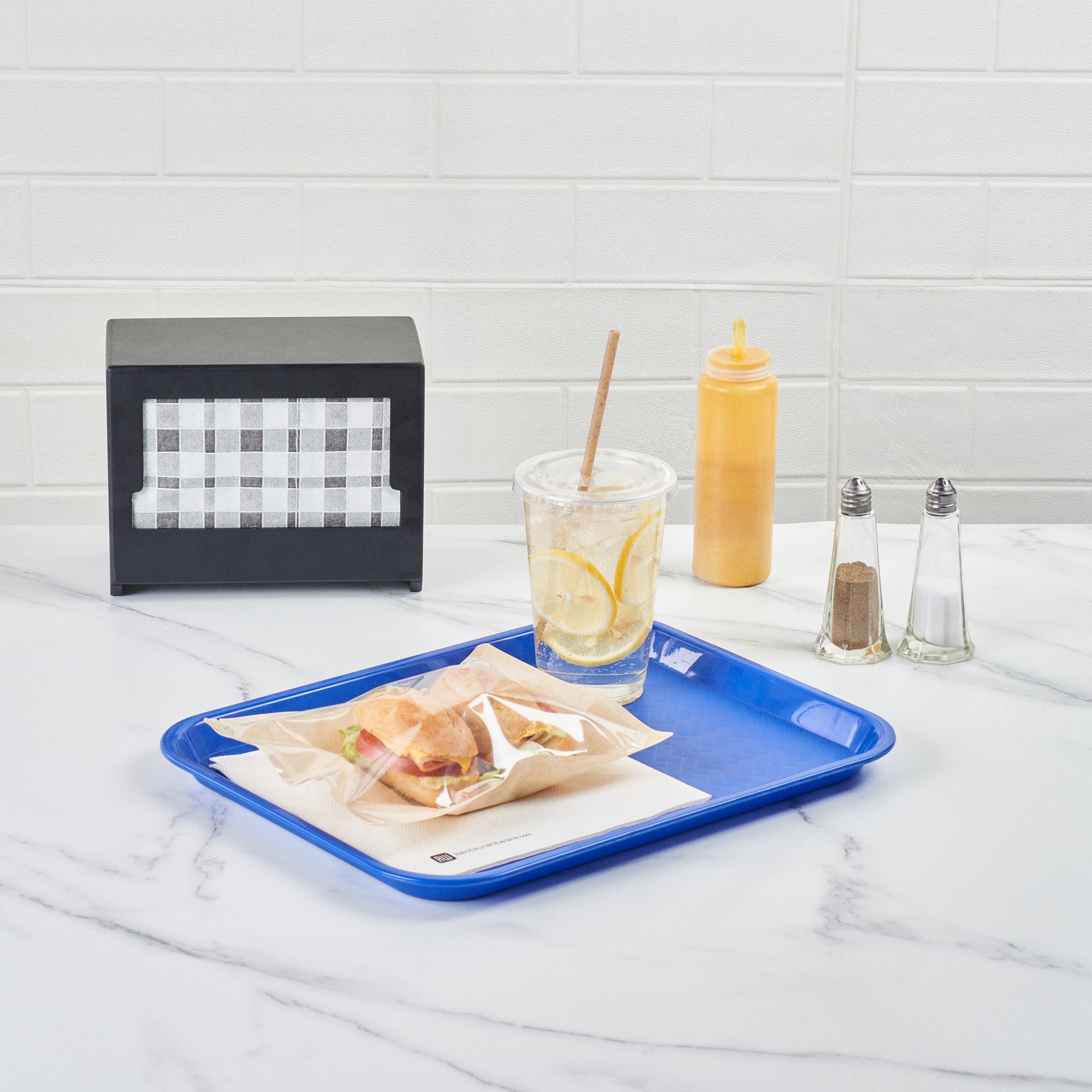 Bag Tek Kraft Plastic Medium Sandwich and Snack Bag - Heat Sealable - 8 3/4" x 6 1/2" - 100 count box