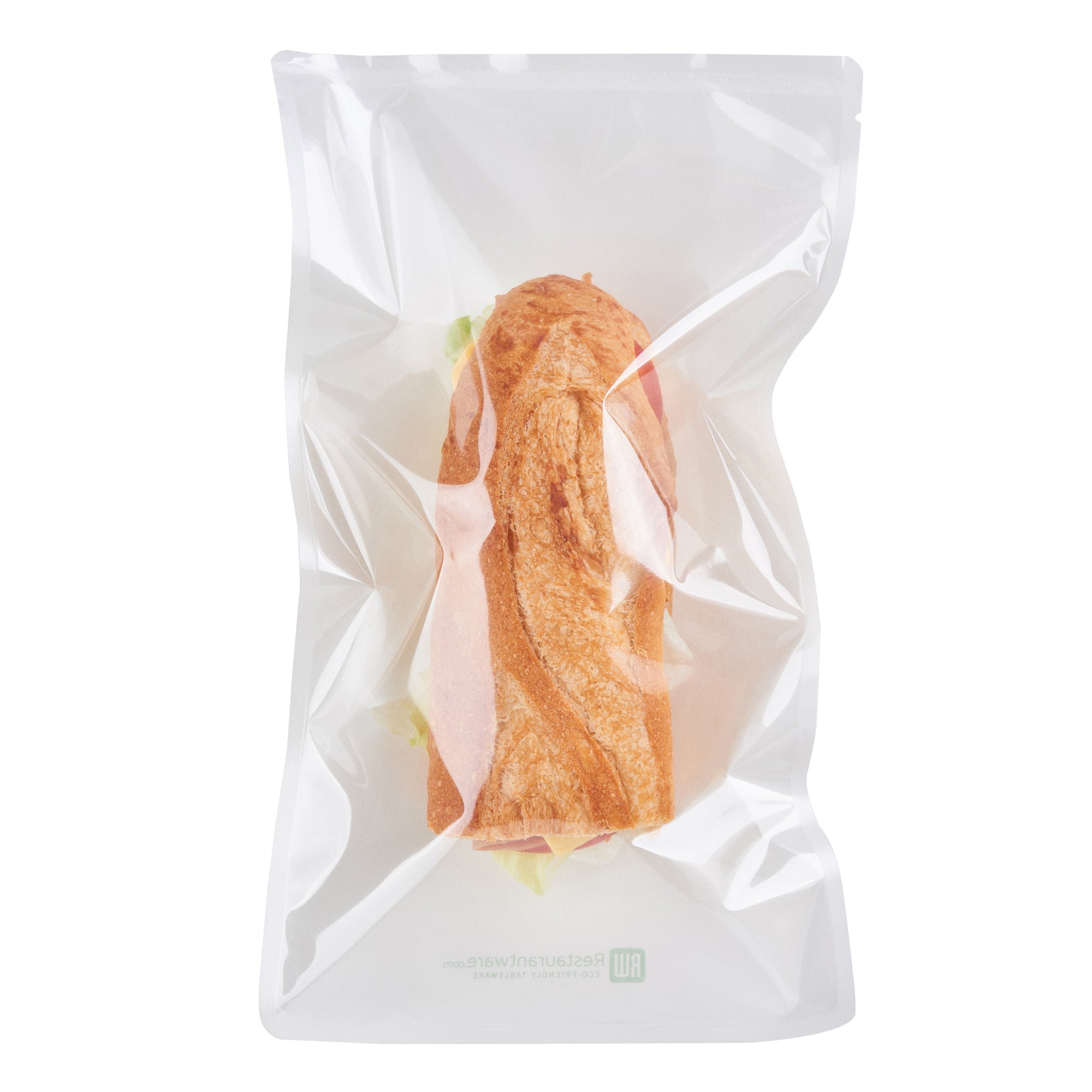 Bag Tek White Plastic Large Sandwich and Snack Bag - Heat Sealable - 11 1/2" x 6 3/4" - 100 count box