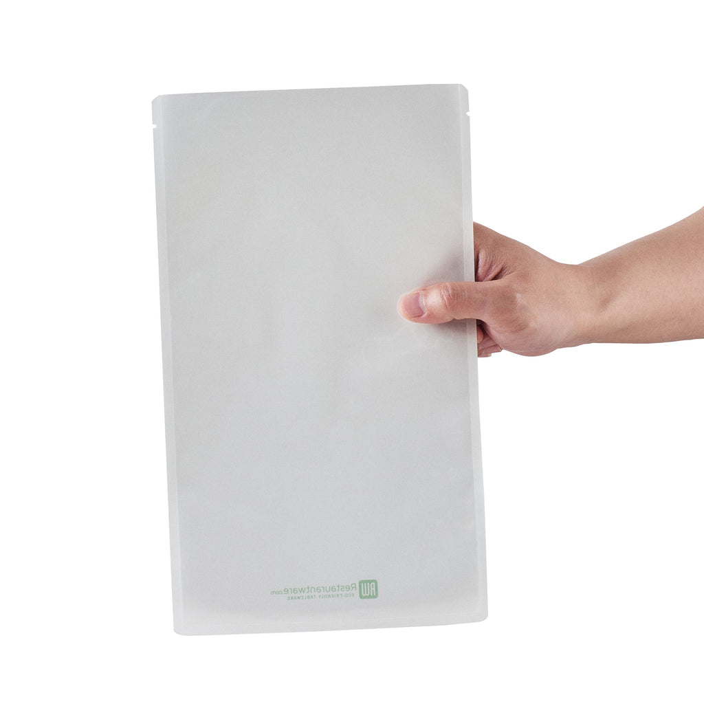Bag Tek White Plastic Large Sandwich and Snack Bag - Heat Sealable - 11 1/2" x 6 3/4" - 100 count box