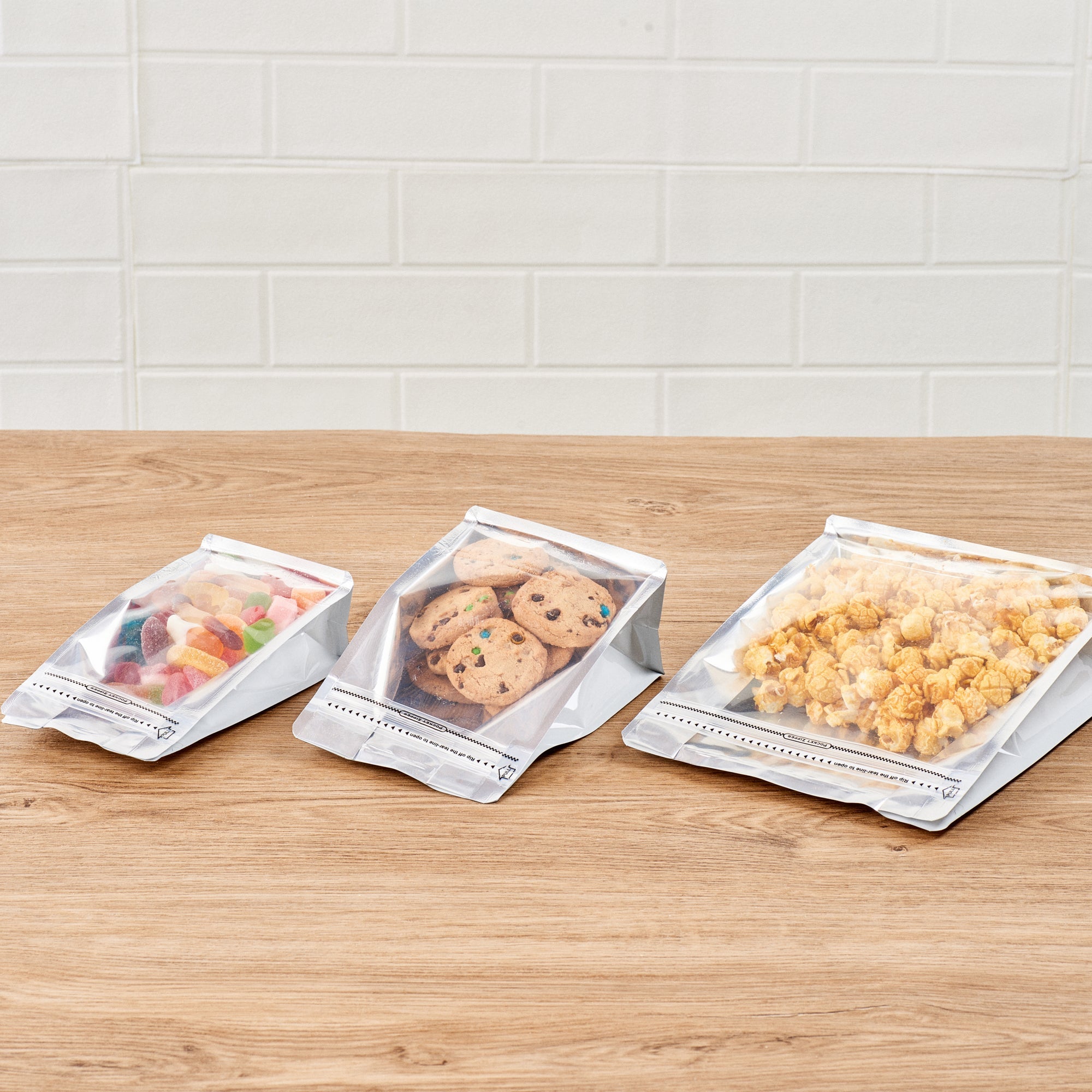 Bag Tek White Plastic Small Snack Bag - Double Seal, Rip Lock, Heat Sealable - 8" x 4" x 2 1/2" - 100 count box