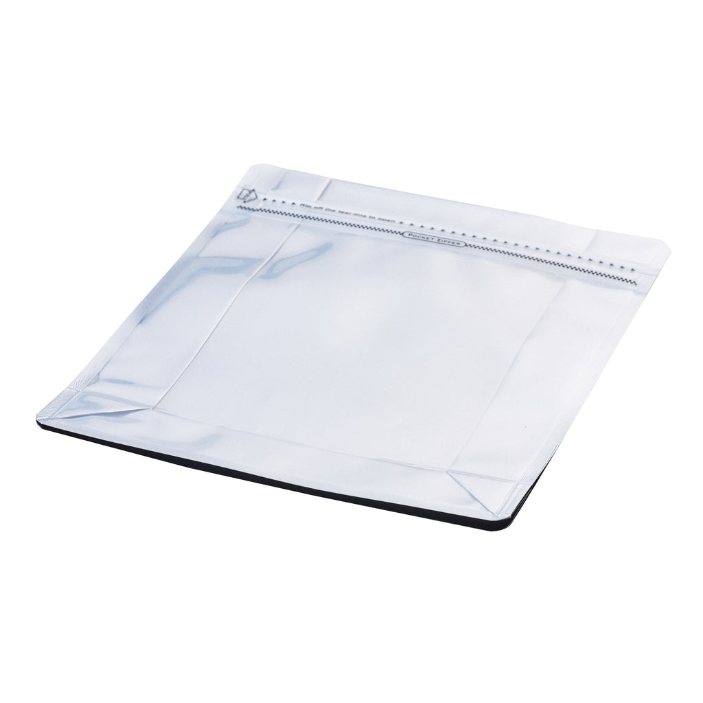 Bag Tek Black Plastic Large Snack Bag - Double Seal, Rip Lock, Heat Sealable - 9 1/2" x 7 1/2" x 2 3/4" - 100 count box