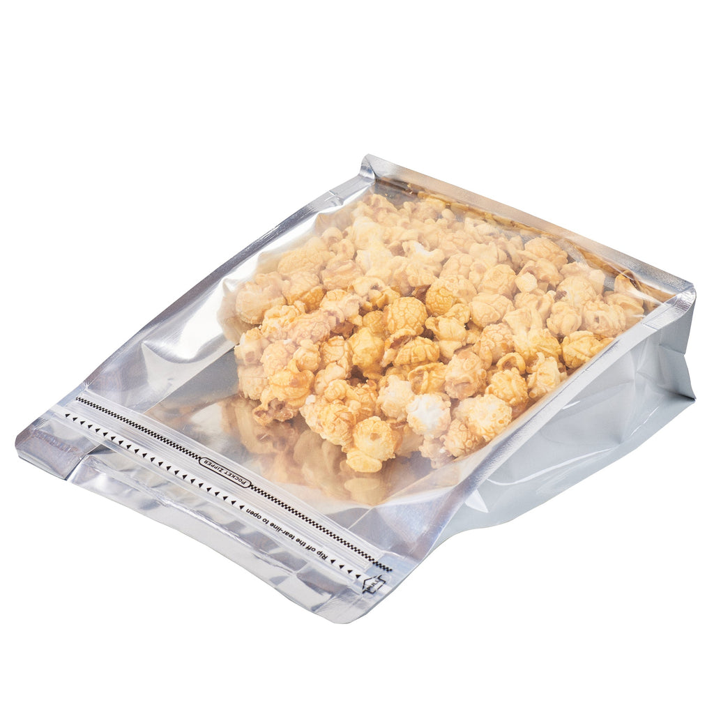 Bag Tek White Plastic Large Snack Bag - Double Seal, Rip Lock, Heat Sealable - 9 1/2" x 7 1/2" x 2 3/4" - 100 count box