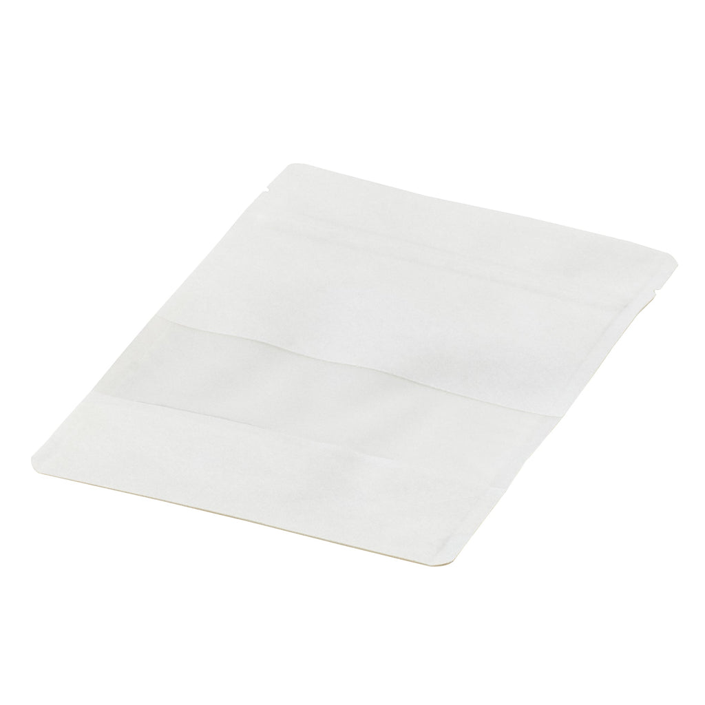 Bag Tek White Plastic Small Window Bag - Heat Sealable - 7" x 4 3/4" x 1 1/2" - 100 count box