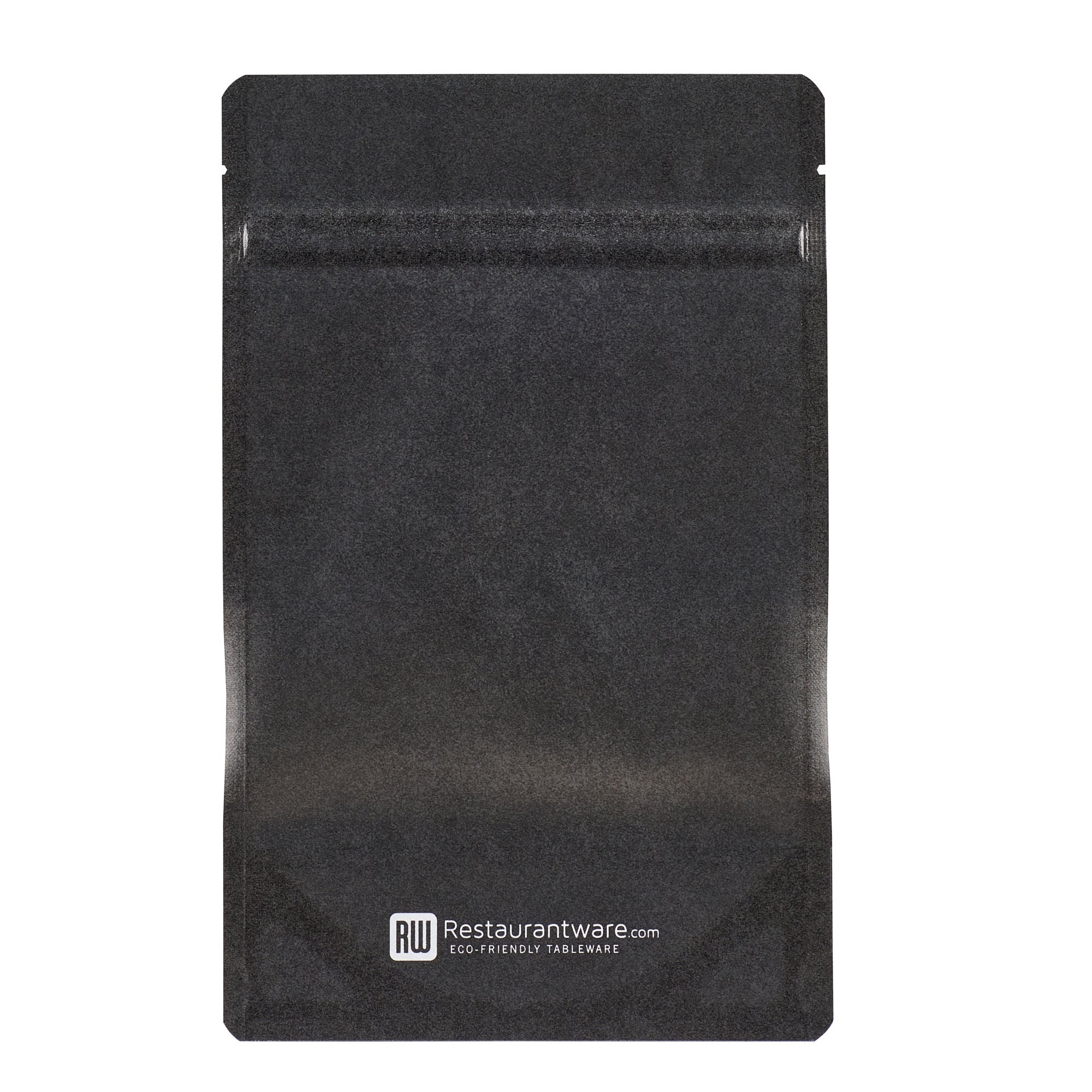 Bag Tek Black Plastic Medium Window Bag - Heat Sealable - 8" x 5" x 1 3/4" - 100 count box