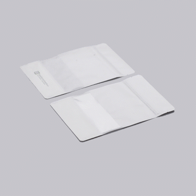 Bag Tek White Plastic Medium Window Bag - Heat Sealable - 8" x 5" x 1 3/4" - 100 count box