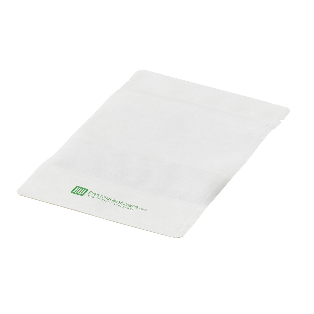 Bag Tek White Plastic Medium Window Bag - Heat Sealable - 8" x 5" x 1 3/4" - 100 count box
