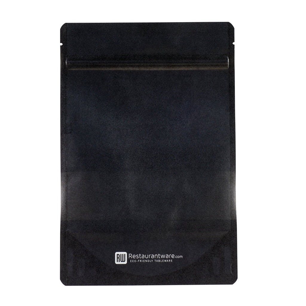 Bag Tek Black Plastic Large Window Bag - Heat Sealable - 9" x 6" x 1 1/2" - 100 count box