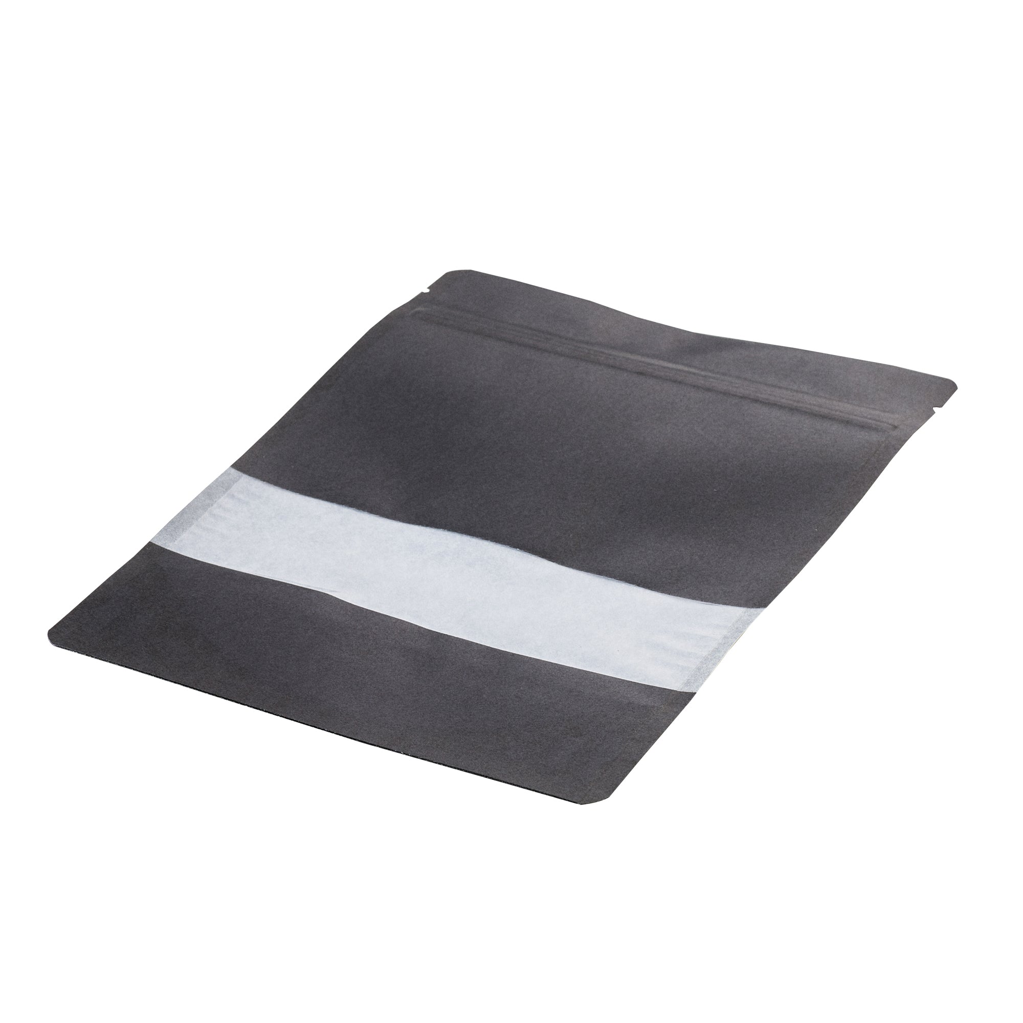 Bag Tek Black Plastic Large Window Bag - Heat Sealable - 9" x 6" x 1 1/2" - 100 count box