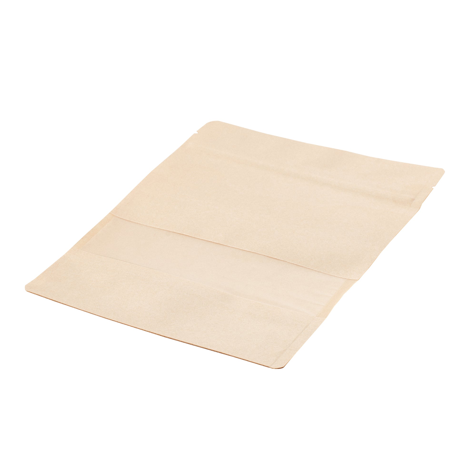 Bag Tek Kraft Plastic Large Window Bag - Heat Sealable - 9" x 6" x 1 1/2" - 100 count box
