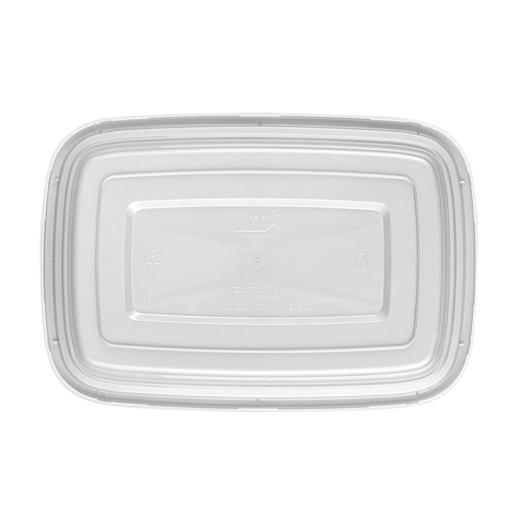 Asporto 16 oz Rectangle Silver Plastic To Go Box - with Clear Lid, Microwavable - 7 3/4" x 5 1/2" x 1 1/2" - 100 count box
