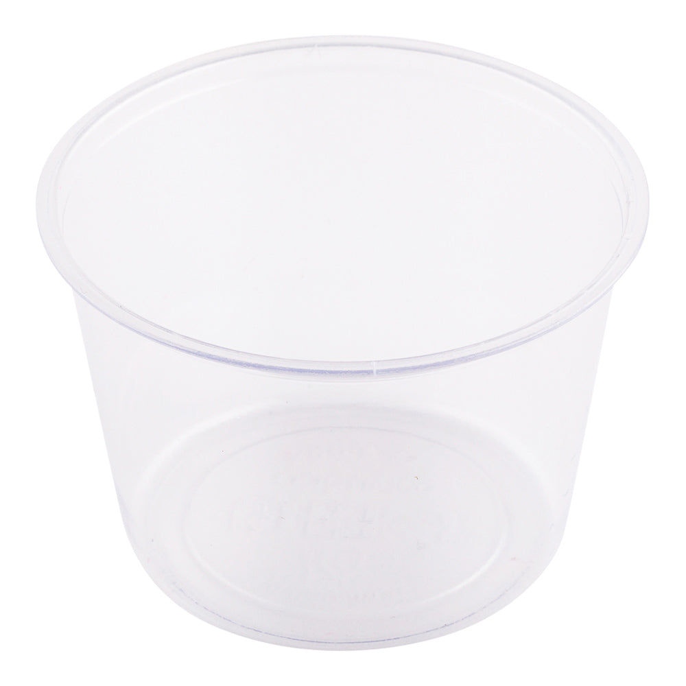 Basic Nature 4 oz Clear PLA Plastic Portion Cup - Compostable - 2 3/4" x 2 3/4" x 2" - 100 count box