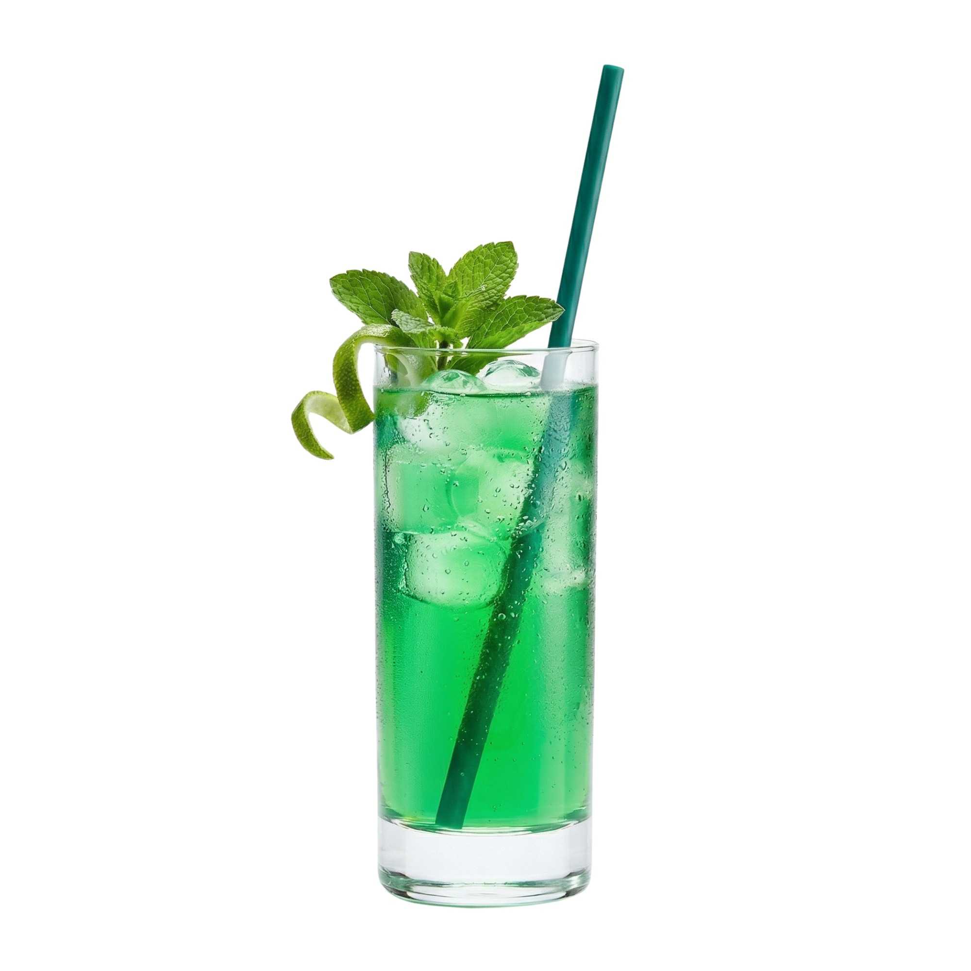 Basic Nature Green PLA Plastic Straw - Unwrapped, Compostable - x 8 1/4" - 100 count box
