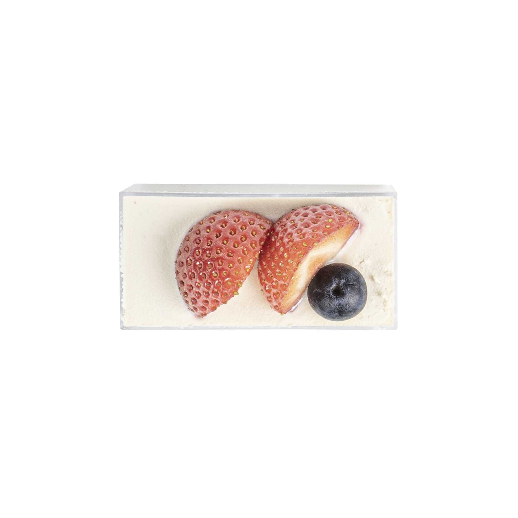 Mini Serve 3 oz Rectangle Clear Plastic Dessert Cup - Stackable - 2 3/4" x 1 1/2" x 1 1/2" - 100 count box