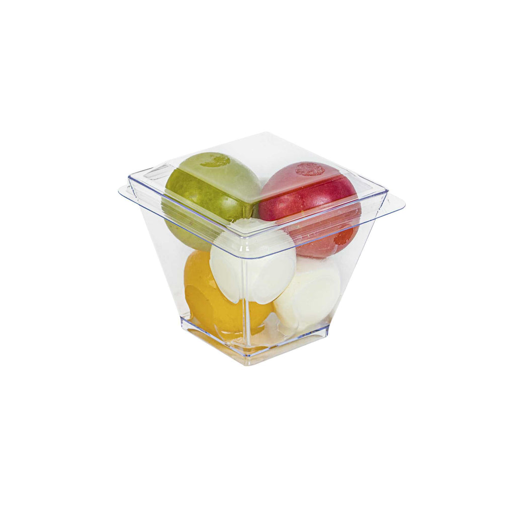 Mini Serve Square Clear Plastic Lid - Fits Mini Kova Cup - 100 count box