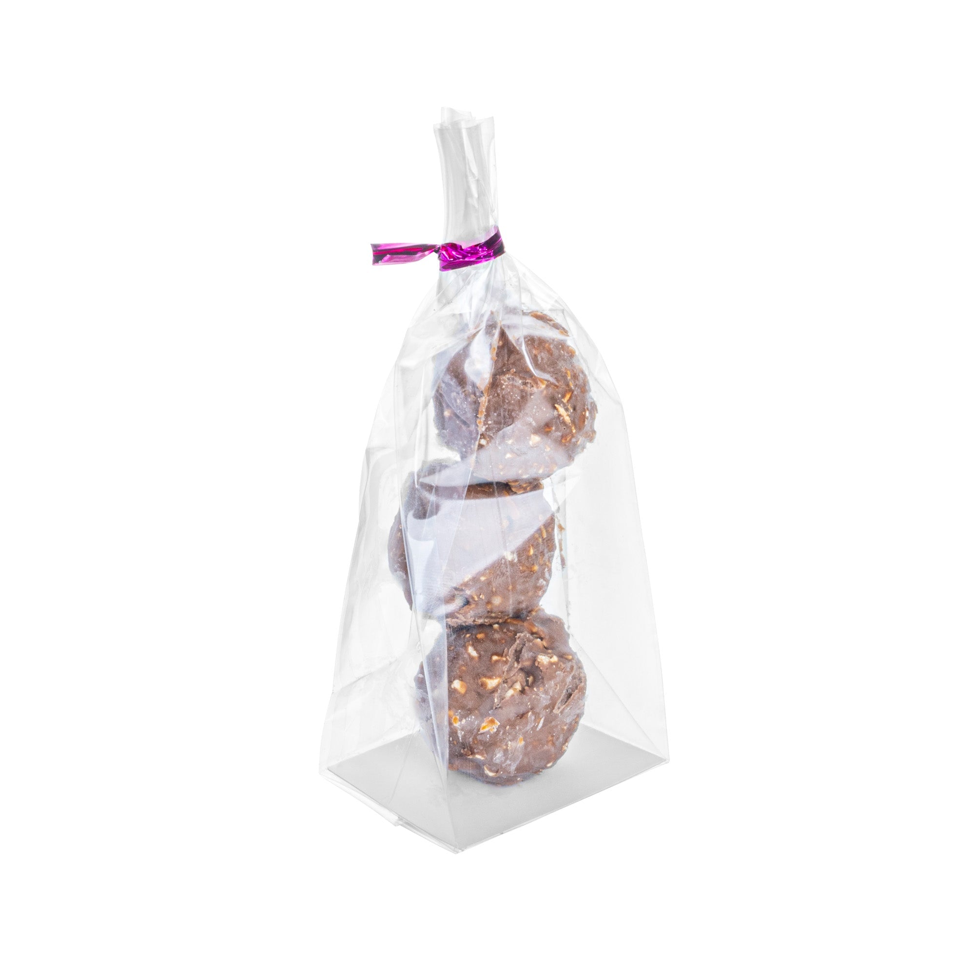 Bag Tek Clear Plastic Gusset Bag - Flat Bottom, Paper Insert, Heat Sealable - 2" x 1 1/2" x 5" - 100 count box