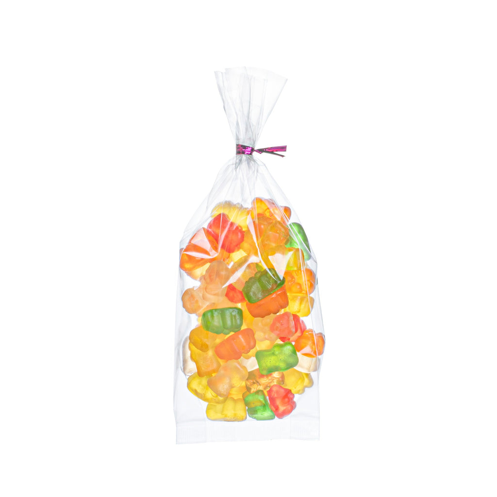 Bag Tek Clear Plastic Gusset Bag - High Clarity, Heat Sealable - 3" x 1 1/4" x 8 1/4" - 100 count box