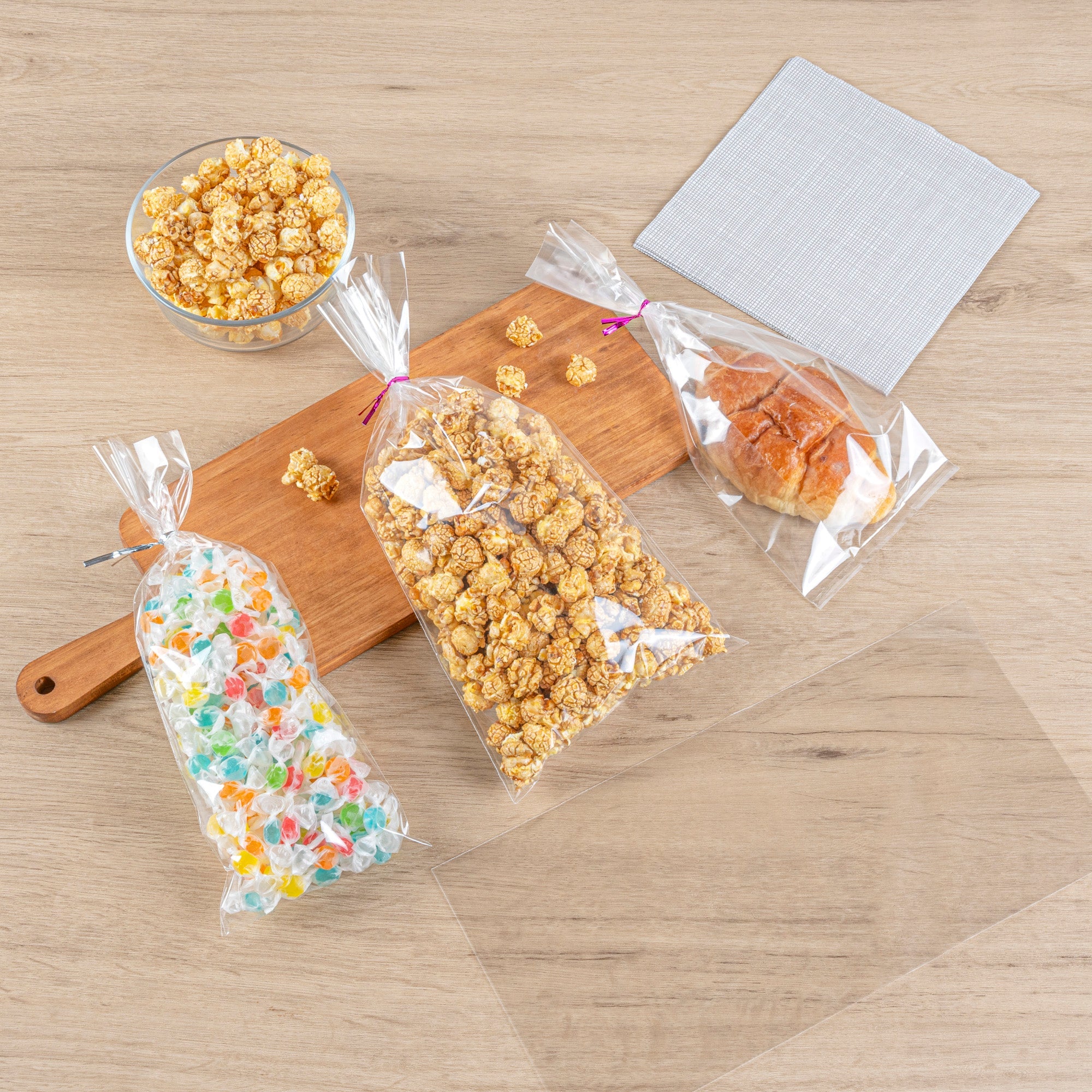 Bag Tek Clear Plastic Bag - No Flap, High Clarity, Heat Sealable - 14" x 7" - 100 count box