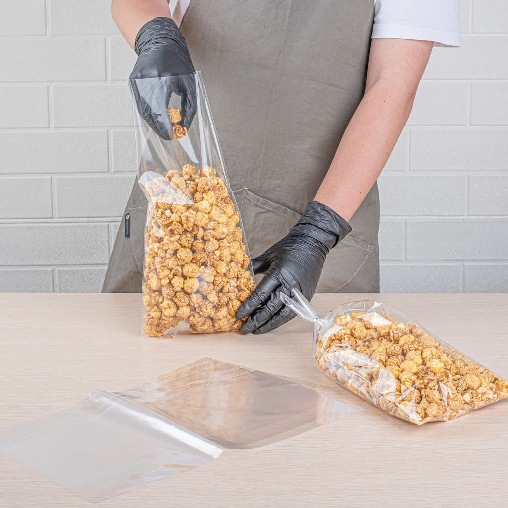 Bag Tek Clear Plastic Bag - No Flap, High Clarity, Heat Sealable - 14" x 7" - 100 count box
