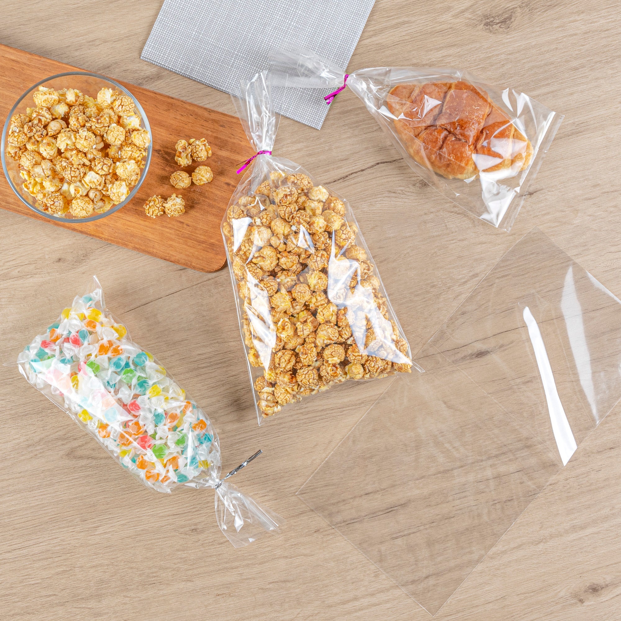 Bag Tek Clear Plastic Bag - No Flap, High Clarity, Heat Sealable - 14" x 7" - 100 count box