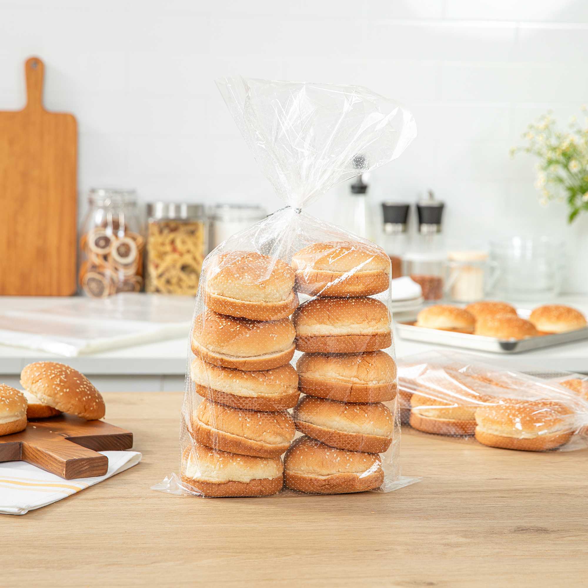 Bag Tek Clear Plastic Bread Bag - Micro-Perforated, with Wicket Dispenser - 11" x 20" - 250 count box