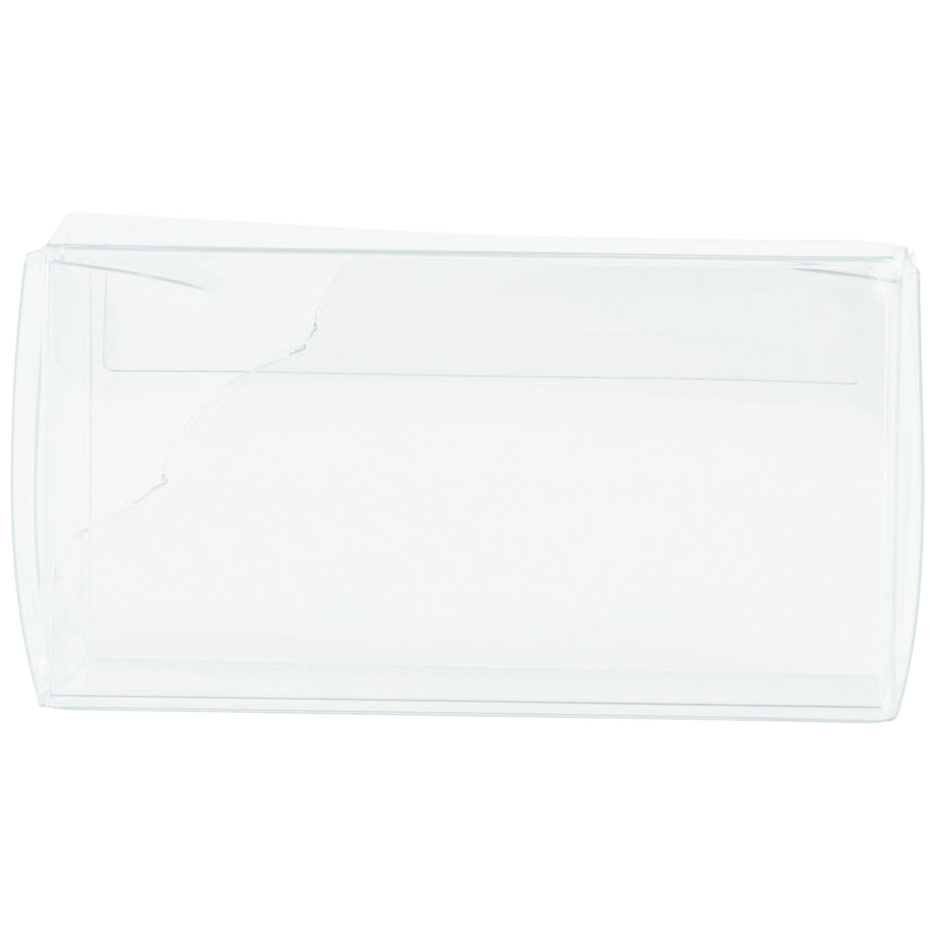 Sweet Vision Clear Plastic Candy Box - Tuck Top, with Sleeve - 1 1/2" x 1 1/2" x 2 3/4" - 100 count box