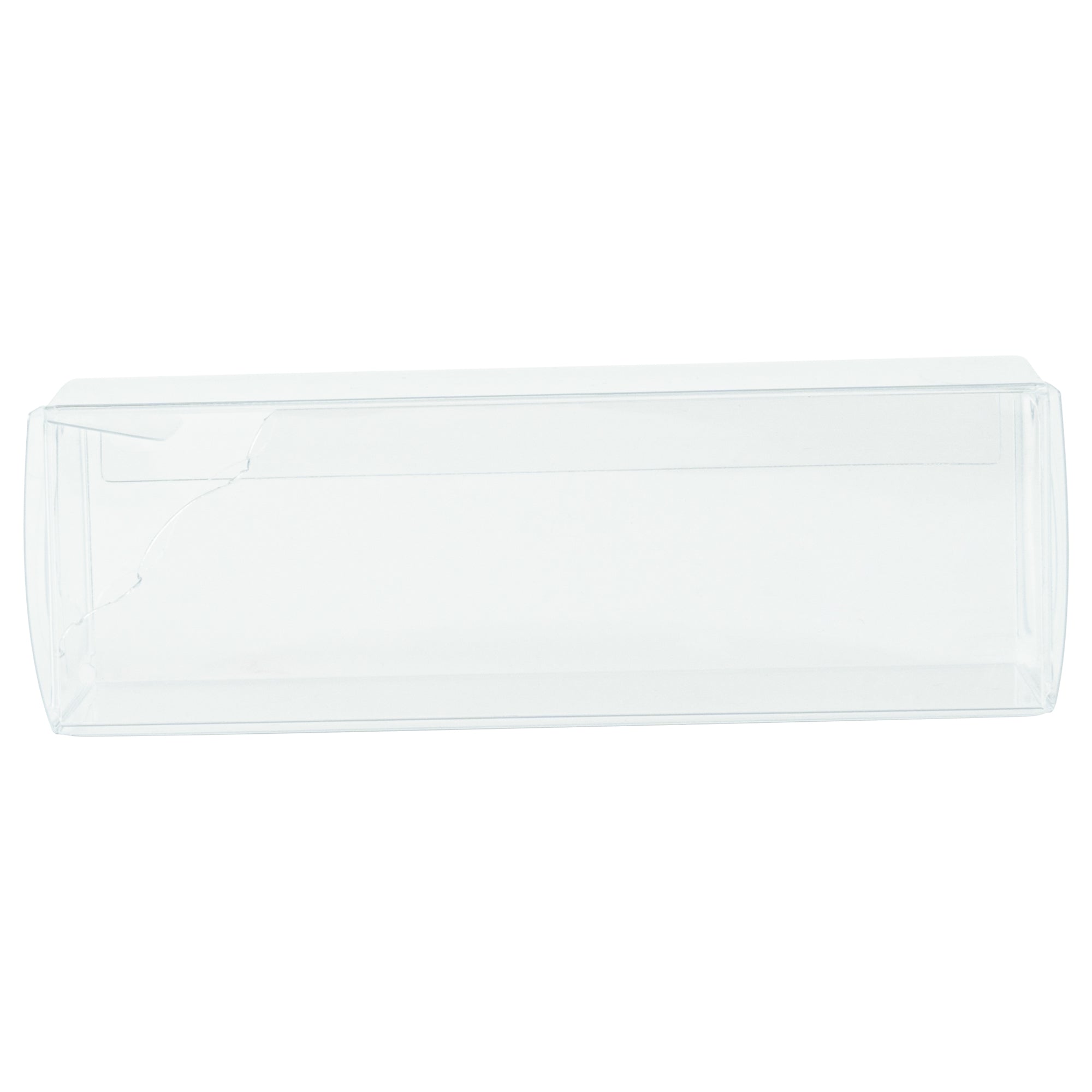 Sweet Vision Clear Plastic Candy Box - Tuck Top, with Sleeve - 1 1/2" x 1 1/2" x 4 1/4" - 100 count box