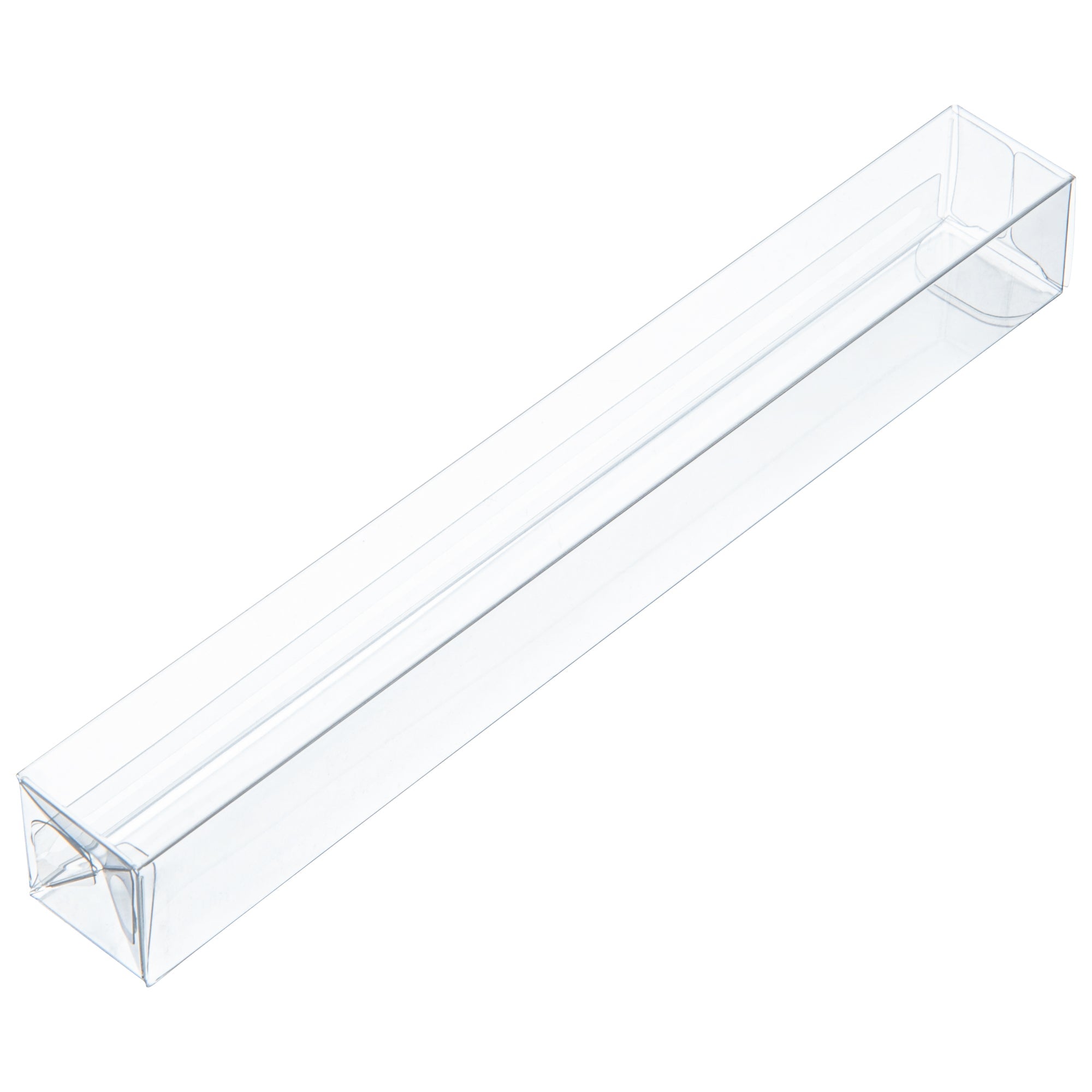 Sweet Vision Clear Plastic Candy Box - Tuck Top - 1" x 1" x 8" - 100 count box