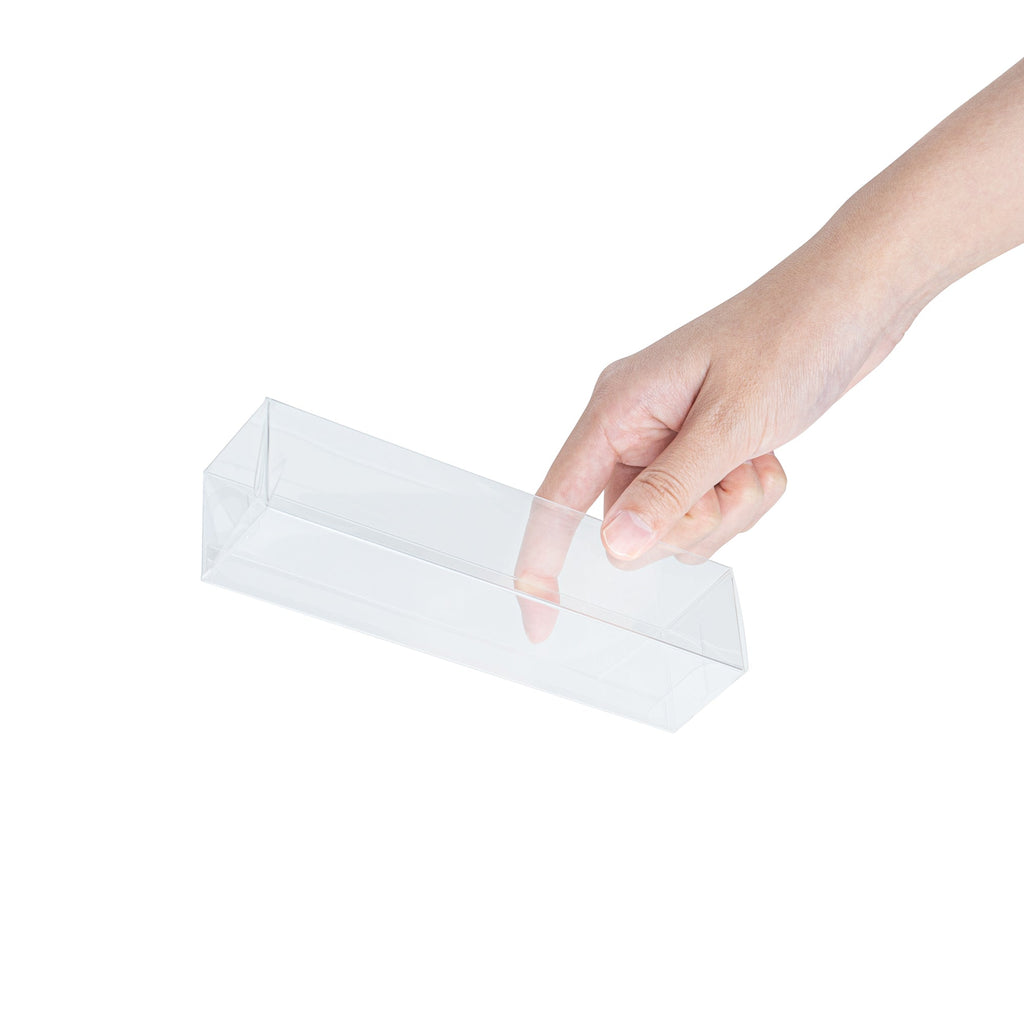 Sweet Vision Clear Plastic Favor Box - Tuck Top, Pop & Lock Bottom - 1 1/2" x 1 1/2" x 6 1/4" - 100 count box