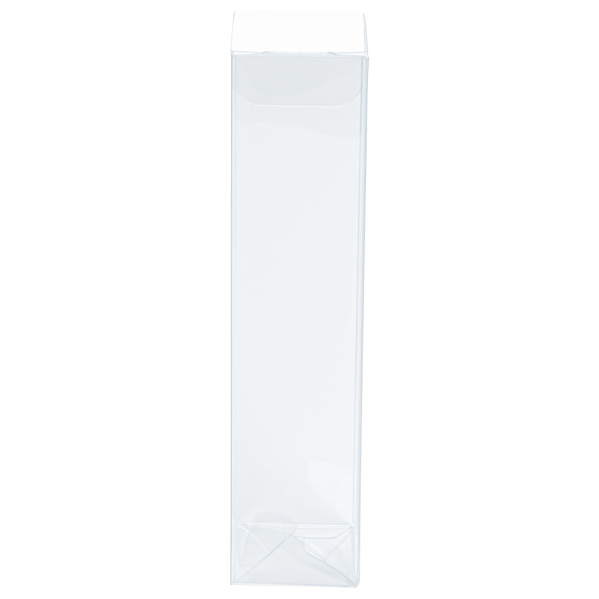 Sweet Vision Clear Plastic Favor Box - Tuck Top, Pop & Lock Bottom - 1 1/2" x 1 1/2" x 6 1/4" - 100 count box