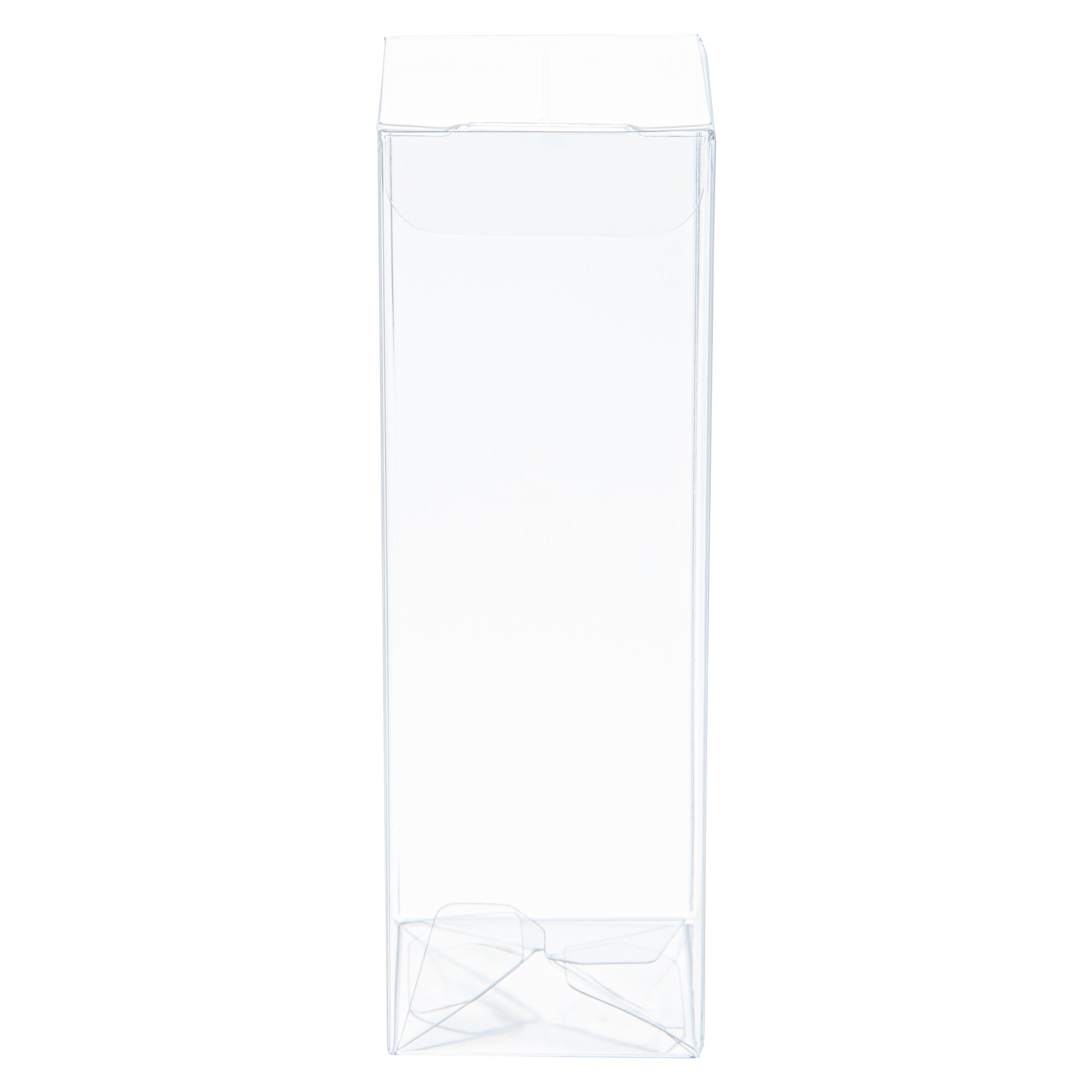 Sweet Vision Clear Plastic Favor Box - Tuck Top, Pop & Lock Bottom - 1 1/2" x 1 1/2" x 5" - 100 count box