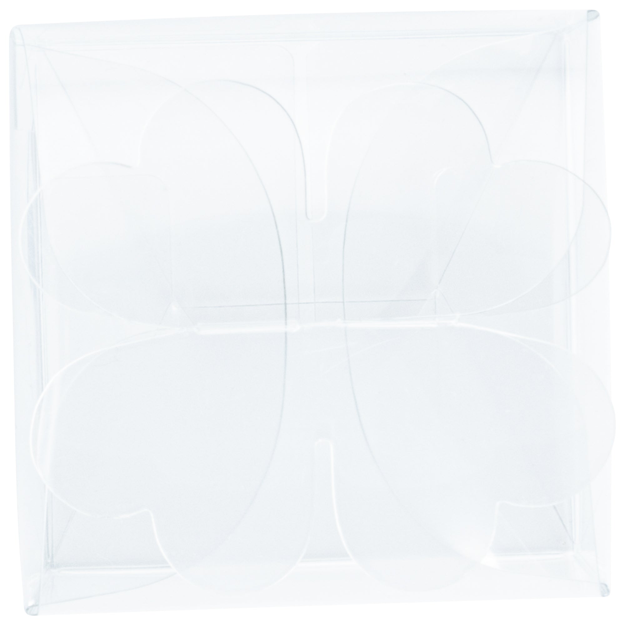 Sweet Vision Clear Plastic Gift Box - Clover Leaf Top - 2 3/4" x 2 3/4" x 2 1/2" - 100 count box