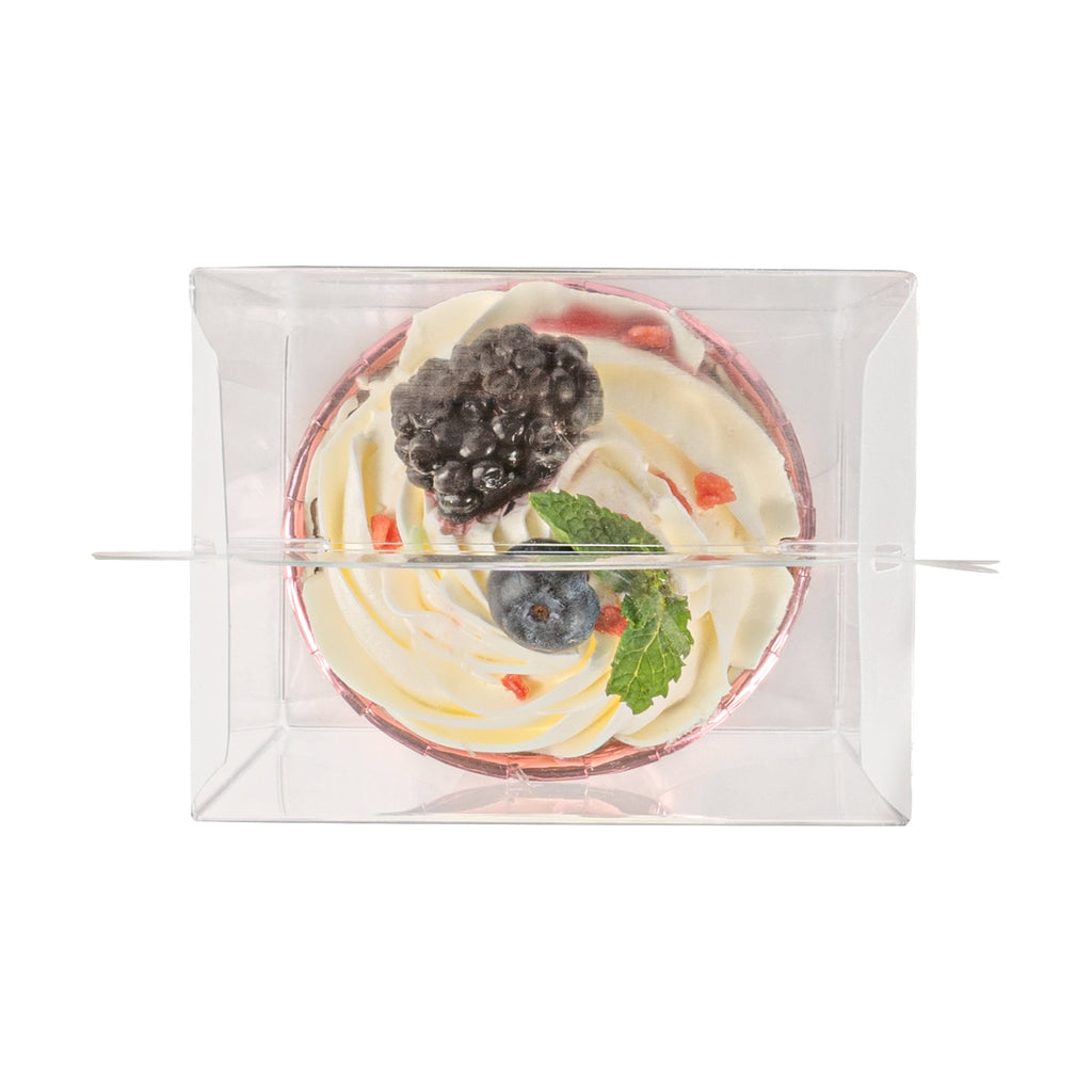 Sweet Vision Clear Plastic Take Out Box - with Handle - 3 1/4" x 2 1/2" x 4 1/2" - 100 count box