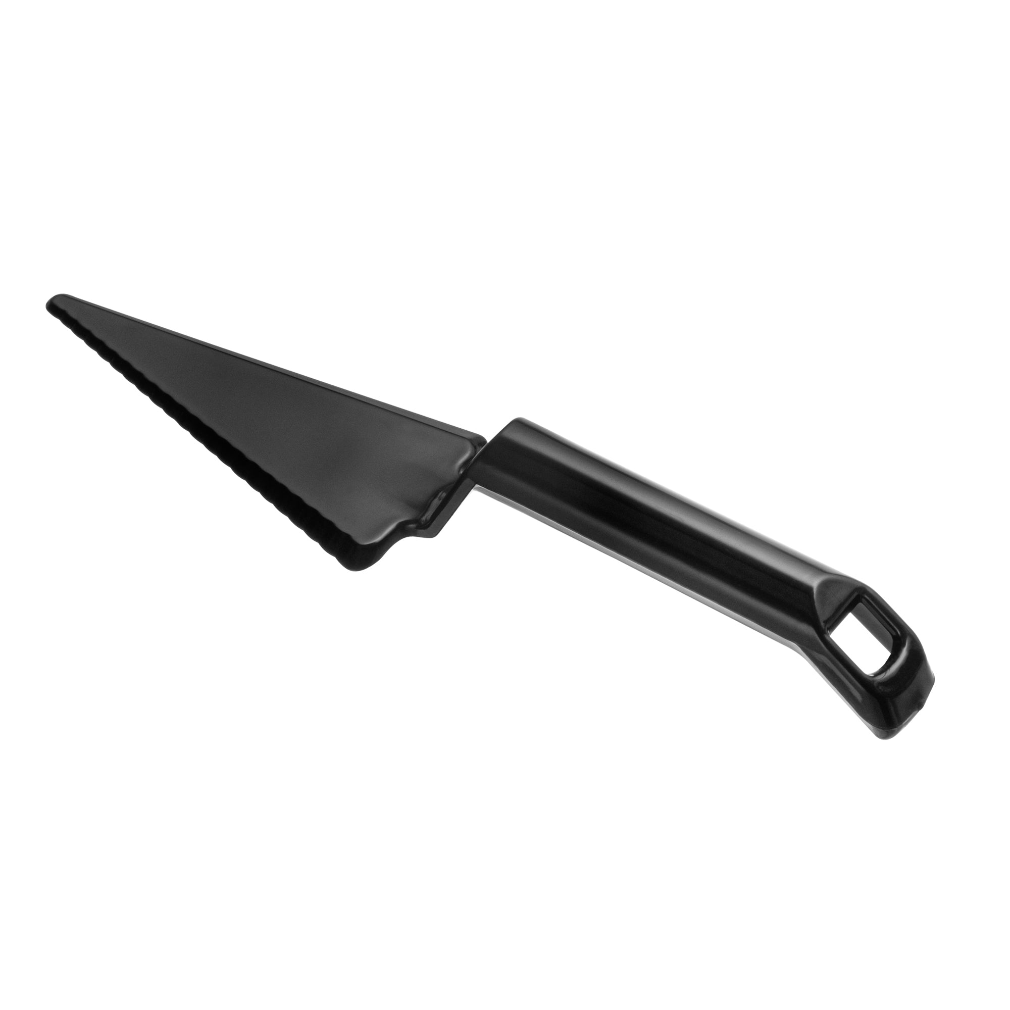 Cater Tek Black Plastic Cake Server - Recyclable - 10" x 2" x 1" - 10 count box