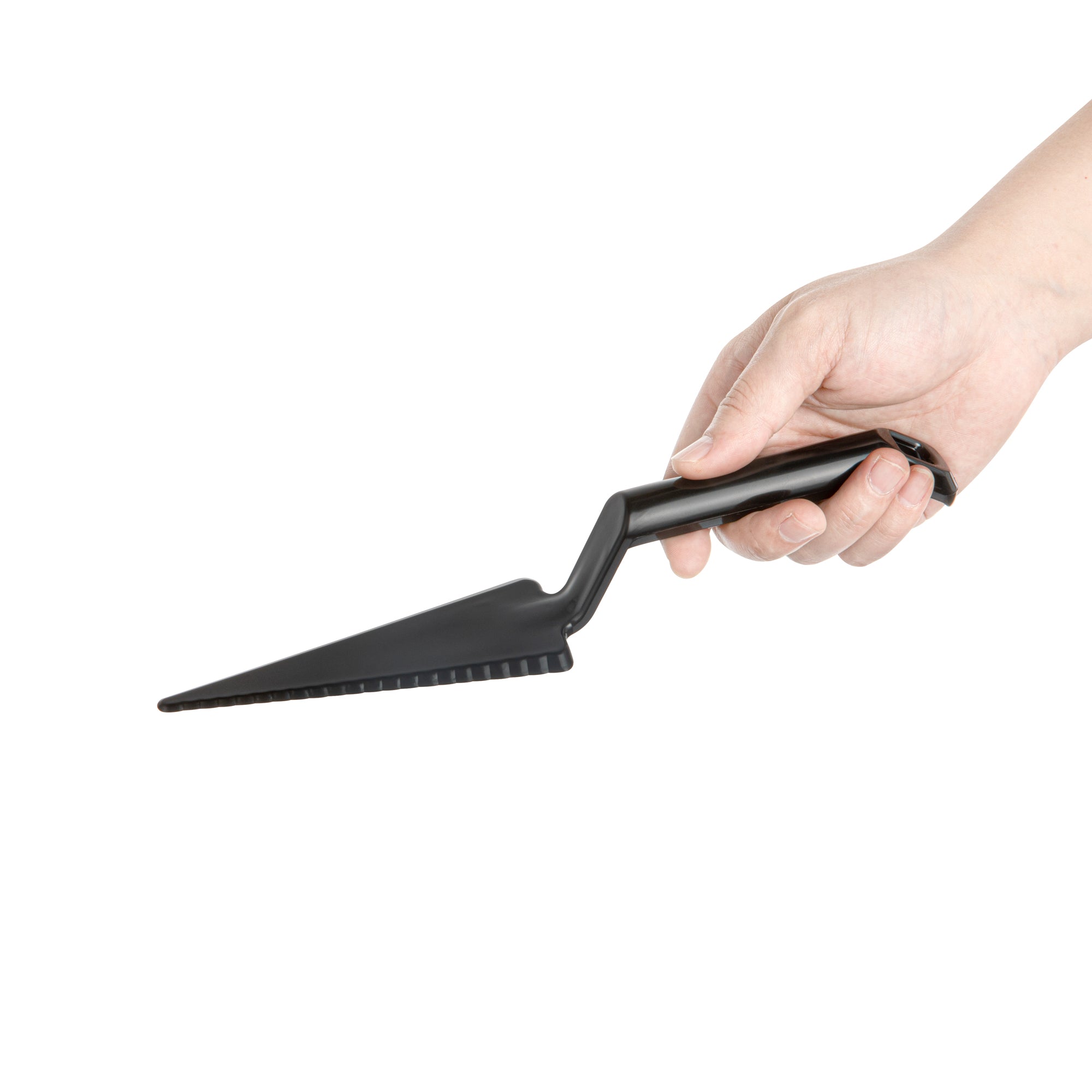 Cater Tek Black Plastic Cake Server - Recyclable - 10" x 2" x 1" - 10 count box