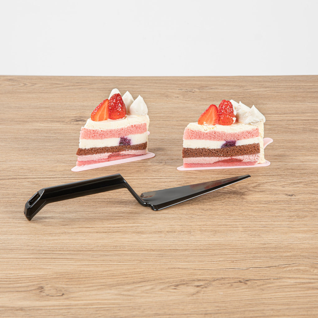 Cater Tek Black Plastic Cake Server - Recyclable - 10" x 2" x 1" - 10 count box