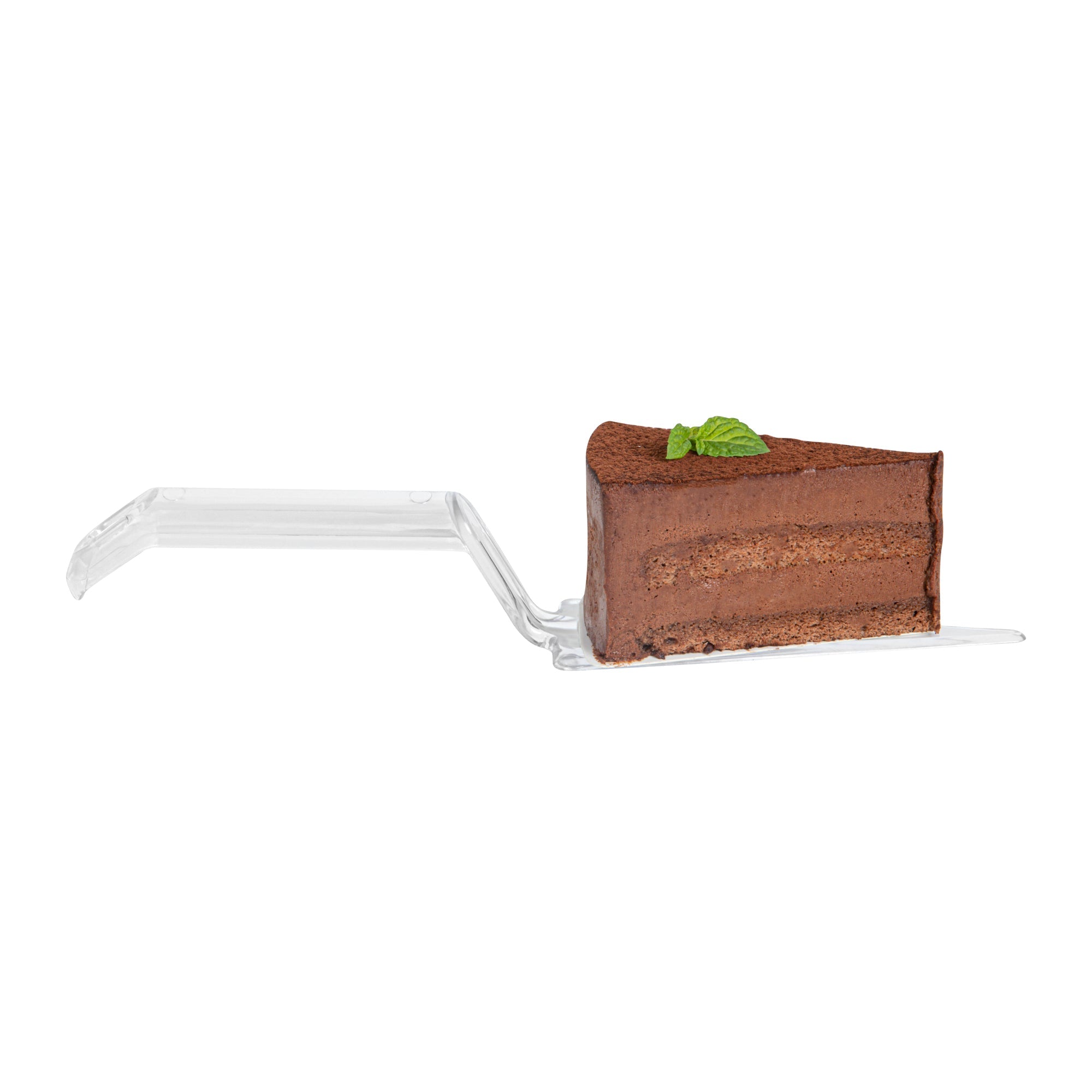Cater Tek Clear Plastic Cake Server - Recyclable - 10" x 2" x 1" - 10 count box