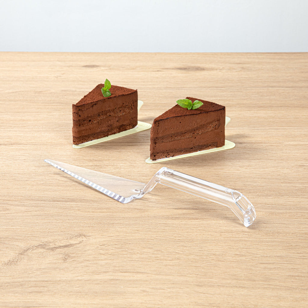 Cater Tek Clear Plastic Cake Server - Recyclable - 10" x 2" x 1" - 100 count box