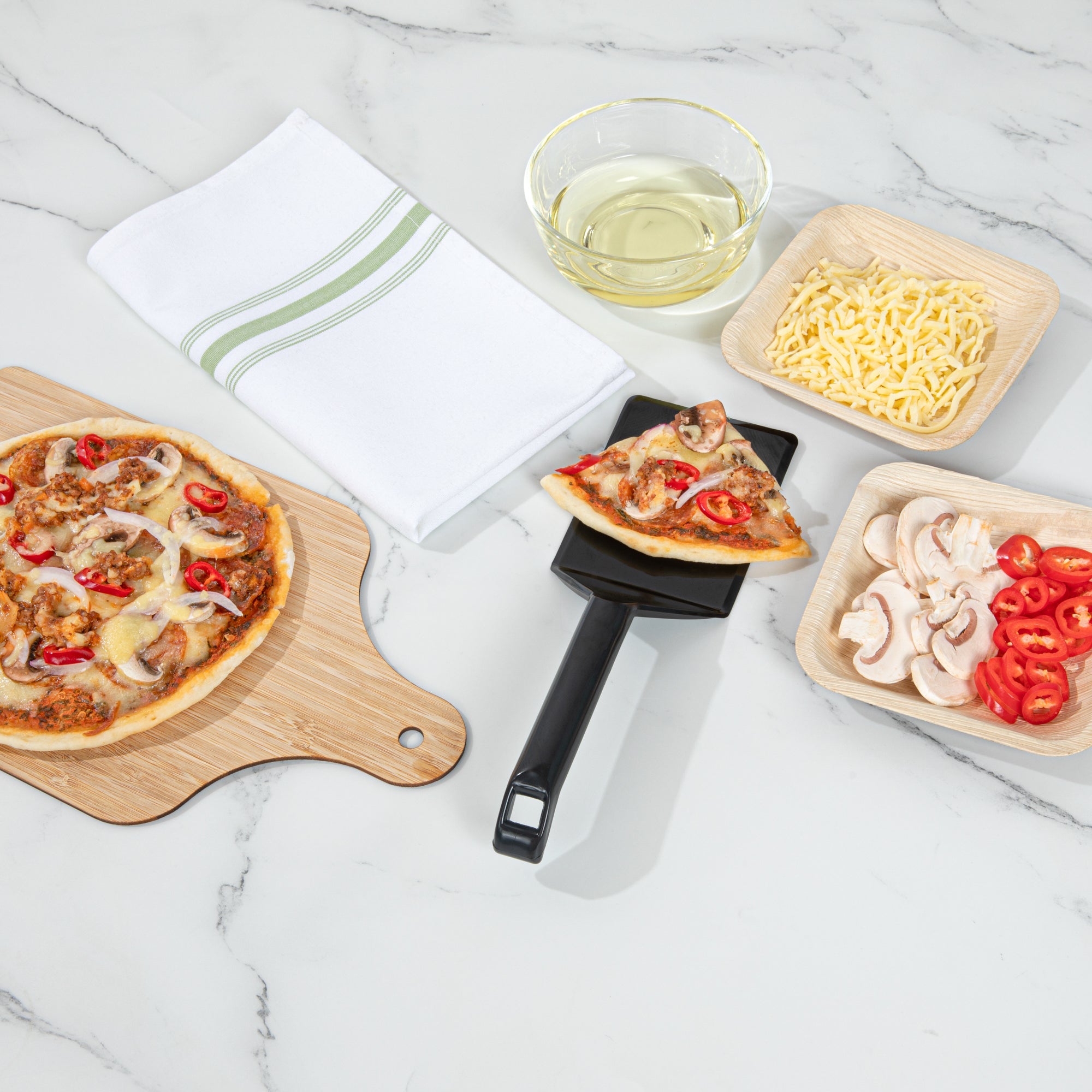 Cater Tek Black Plastic Serving Spatula - Recyclable - 10" - 100 count box
