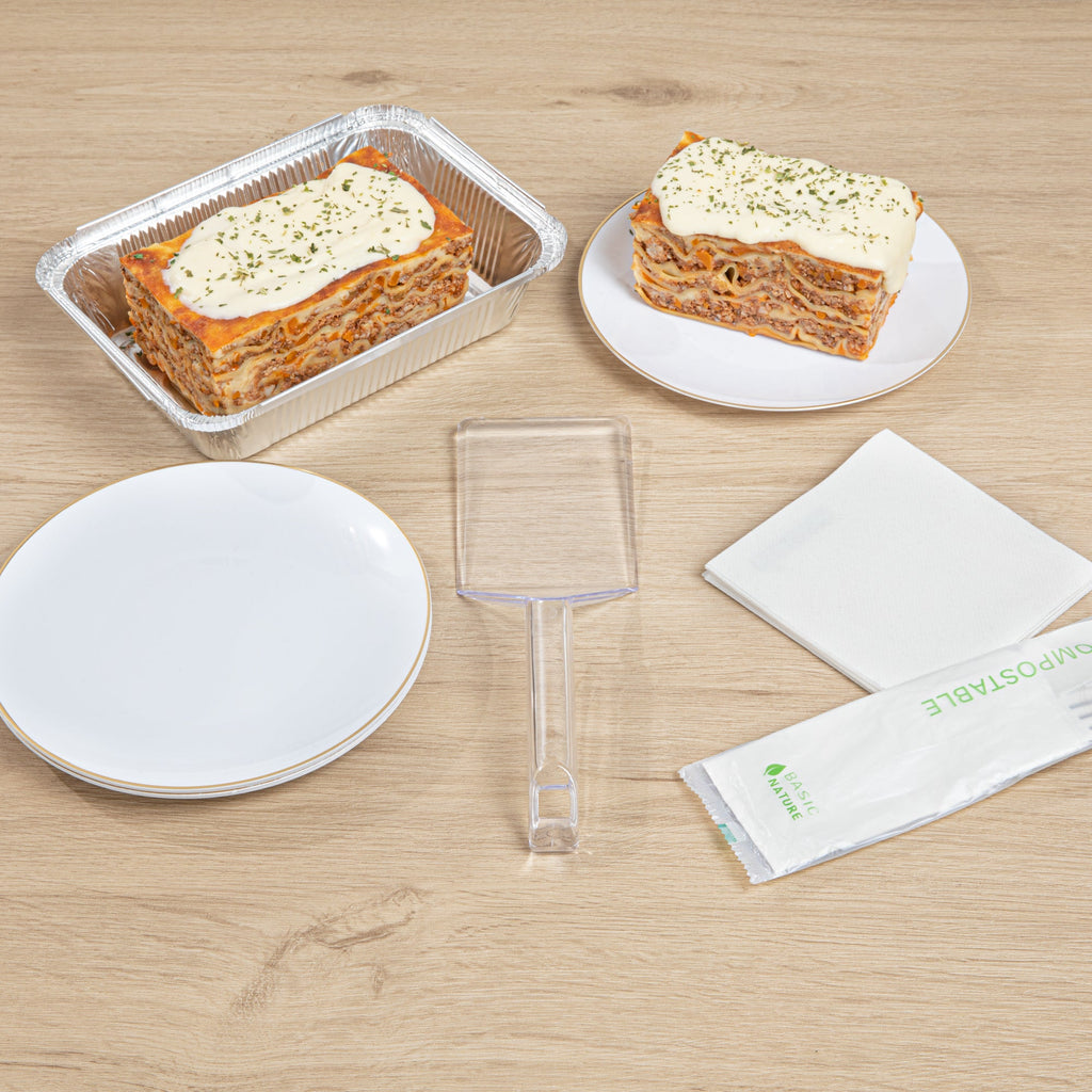 Cater Tek Clear Plastic Serving Spatula - Recyclable - 10" - 10 count box