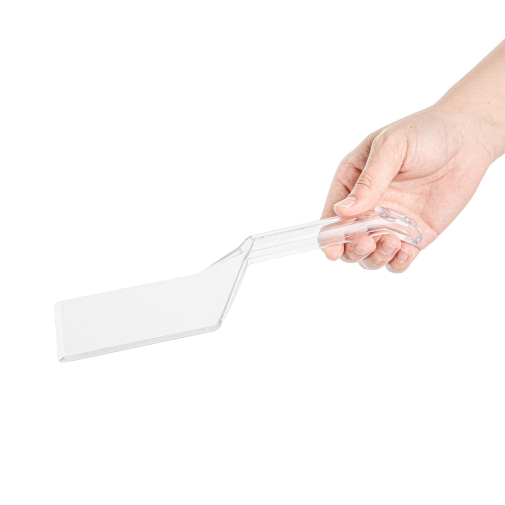 Cater Tek Clear Plastic Serving Spatula - Recyclable - 10" - 10 count box