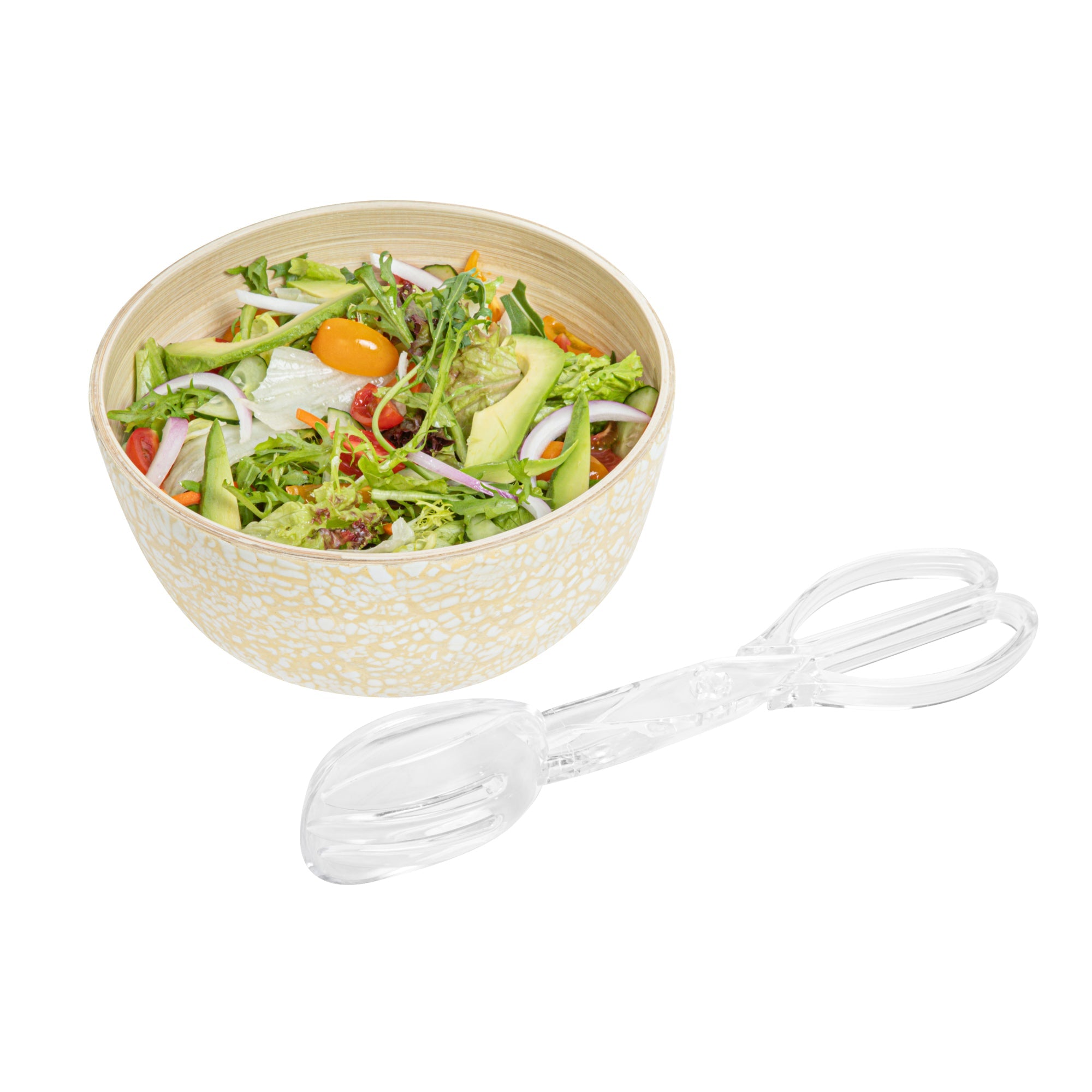 Cater Tek Clear Plastic Salad Tongs - Recyclable - 11 1/2" x 2 3/4" x 2 3/4" - 100 count box