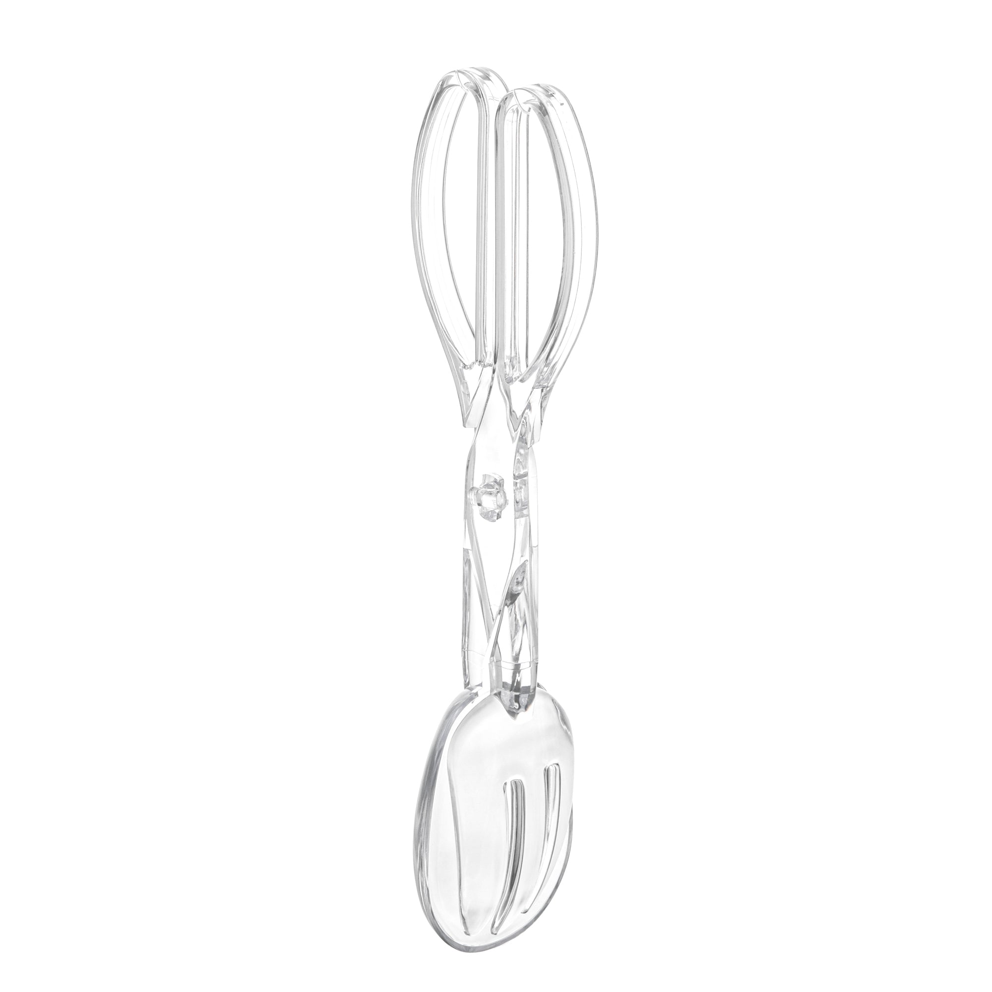 Cater Tek Clear Plastic Salad Tongs - Recyclable - 11 1/2" x 2 3/4" x 2 3/4" - 100 count box