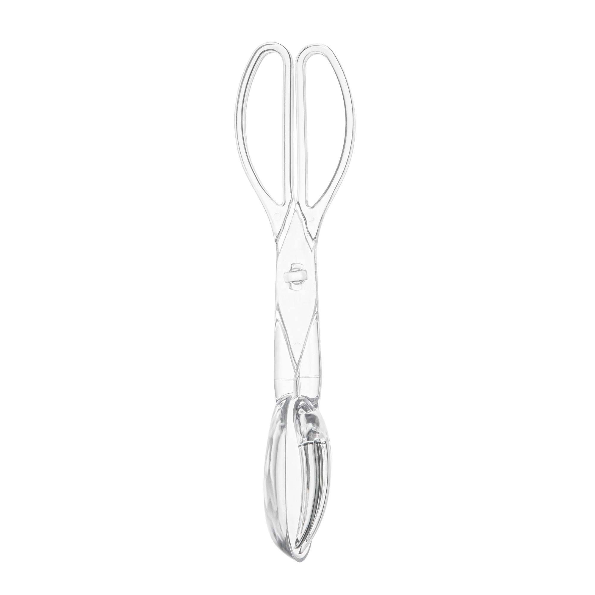 Cater Tek Clear Plastic Salad Tongs - Recyclable - 11 1/2" x 2 3/4" x 2 3/4" - 100 count box