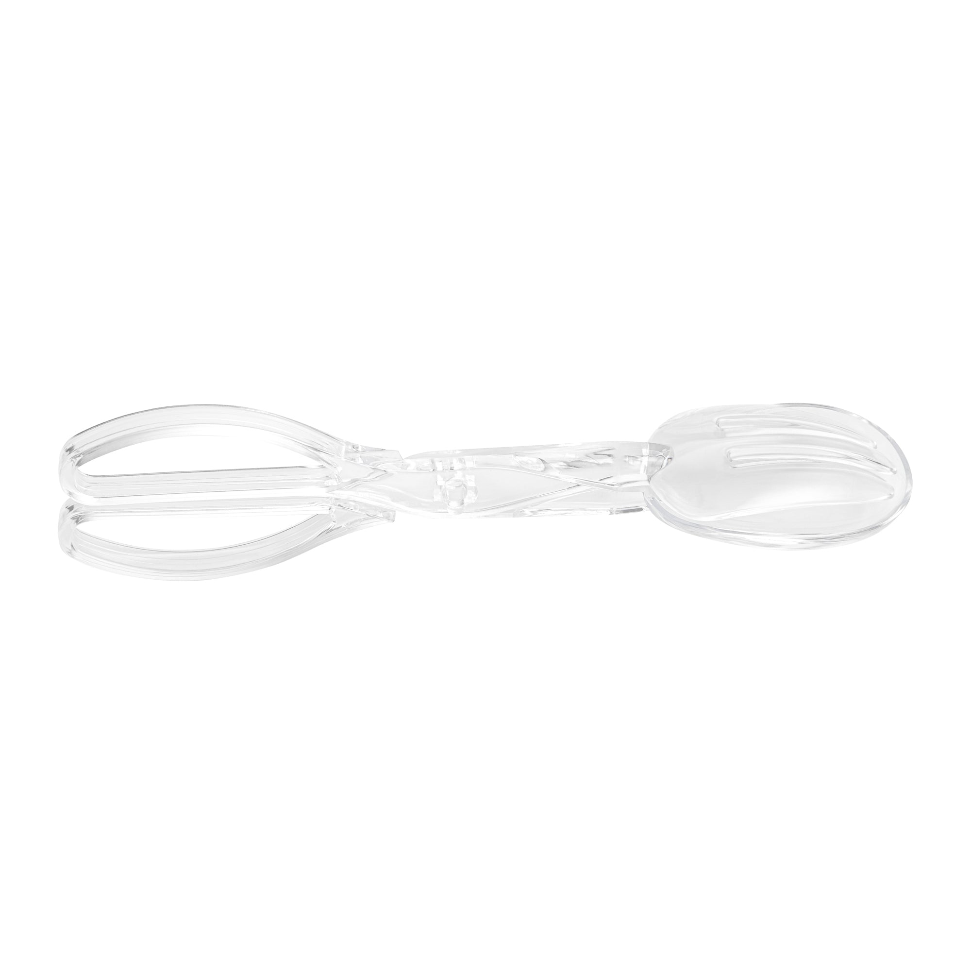 Cater Tek Clear Plastic Salad Tongs - Recyclable - 11 1/2" x 2 3/4" x 2 3/4" - 100 count box
