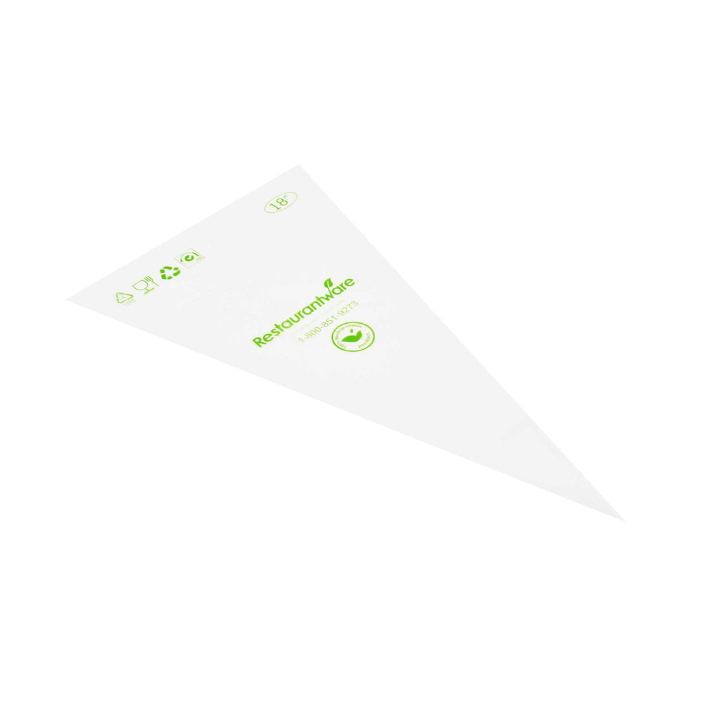 Pastry Tek Clear Plastic Pastry Piping Bag - Biodegradable - 18" x 8 3/4" - 100 count box
