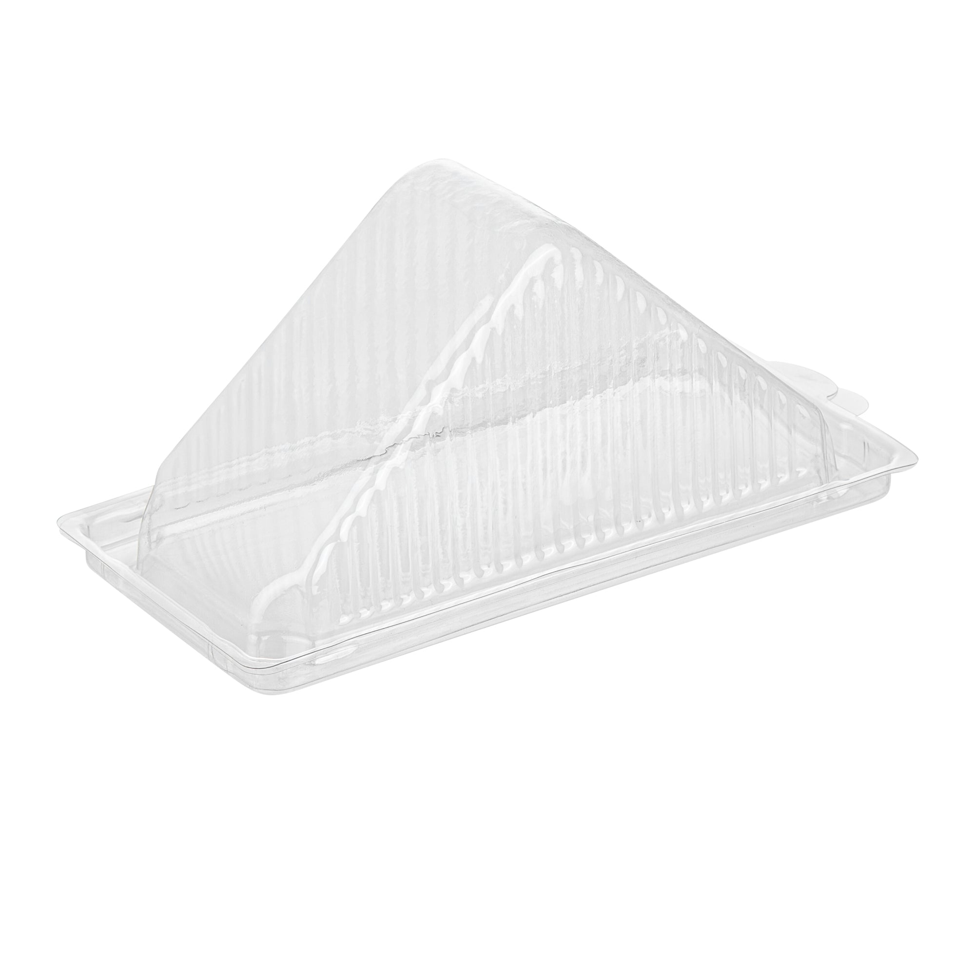 Thermo Tek 10 oz Triangle Clear Plastic Sandwich Container - with Lid - 6 1/4" x 3 1/4" x 3" - 100 count box