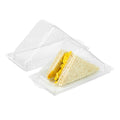 Thermo Tek 10 oz Triangle Clear Plastic Sandwich Container - with Lid - 6 1/4" x 3 1/4" x 3" - 100 count box