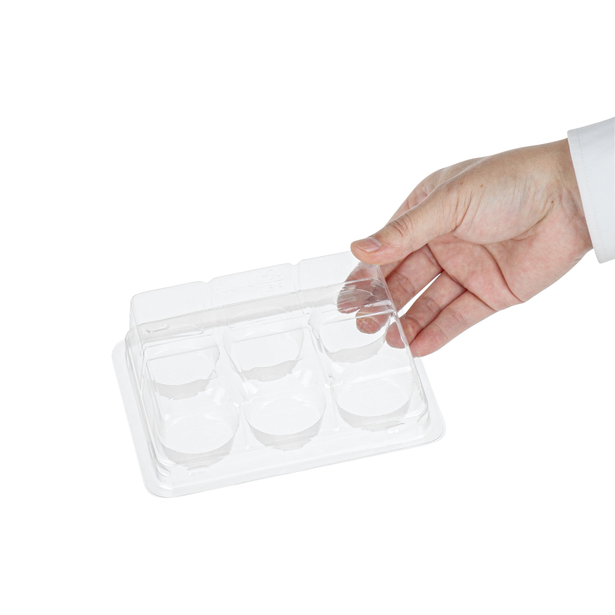 Thermo Tek 12 oz Clear Plastic Pastry Box - with Lid, Half-Dozen - 6" x 4 1/2" x 2" - 100 count box